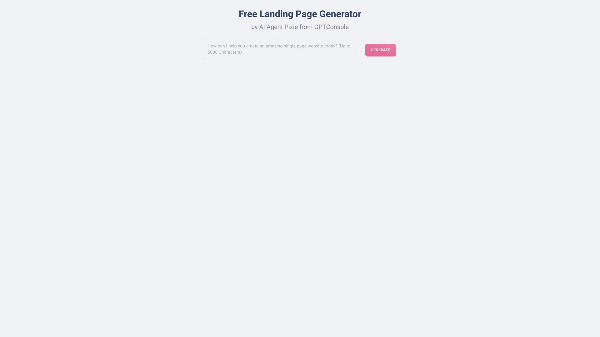 Kostenloser Landingpage-Generator