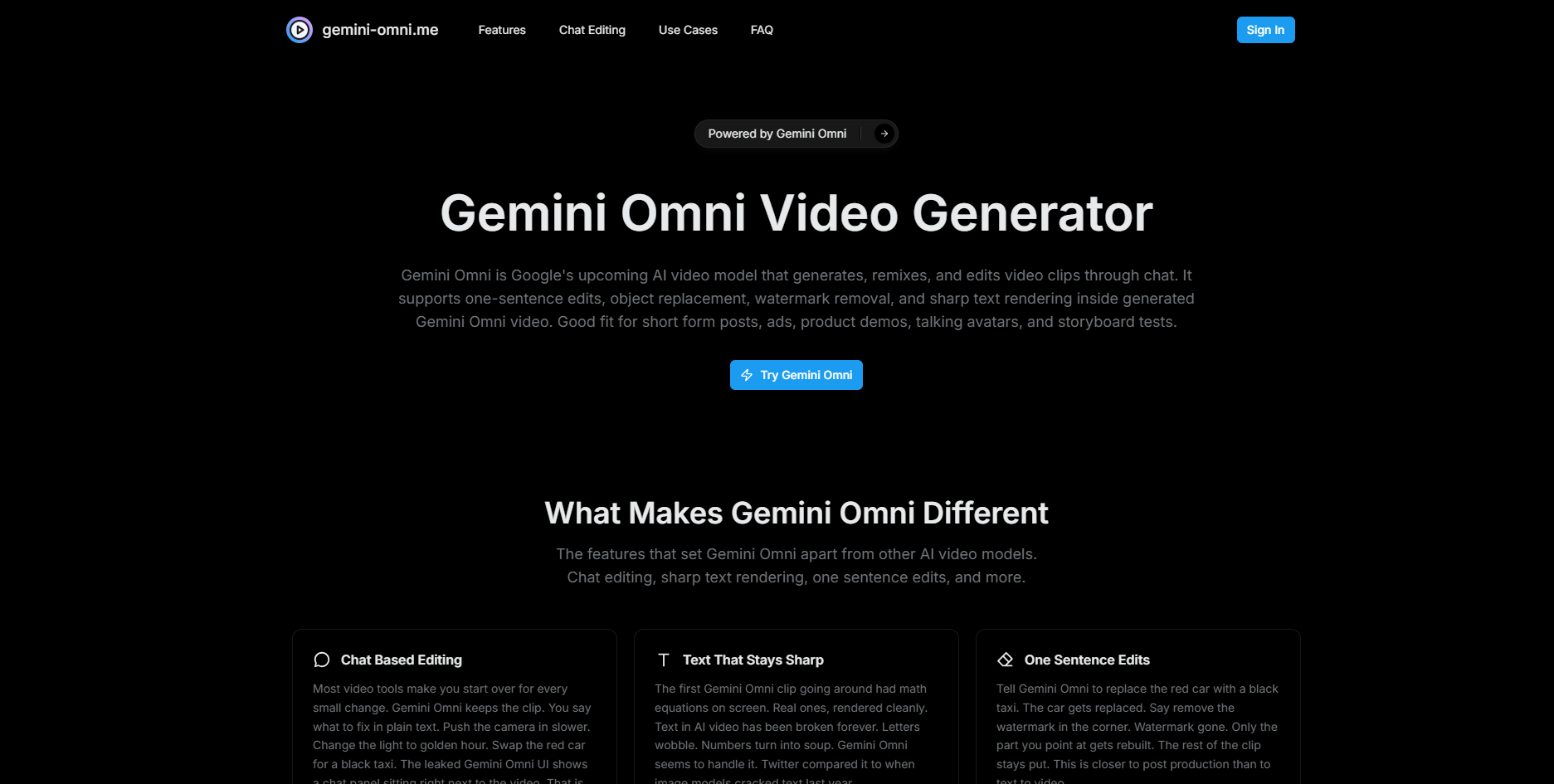 Gemini Omni AI Video Editor