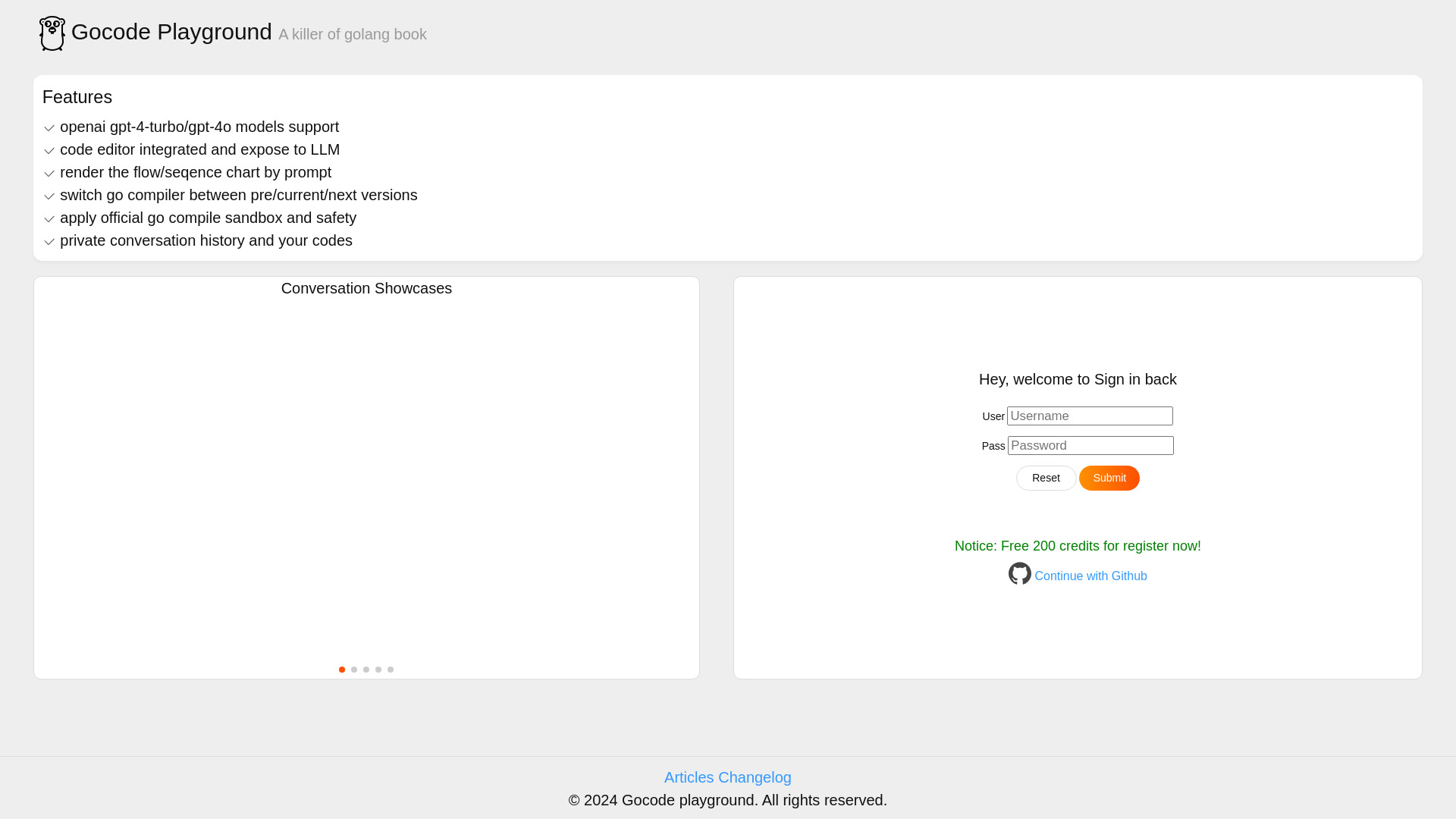 Gocode-Spielplatz