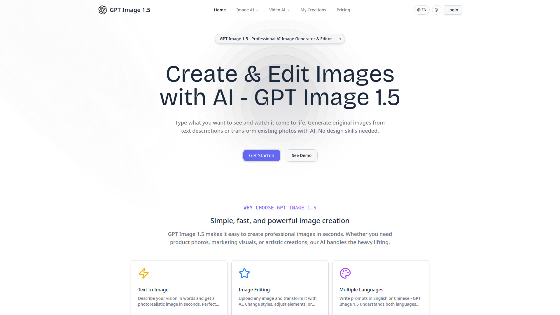 GPT Image 1.5 — генератор и редактор изображений AI | Создание и редактирование изображений