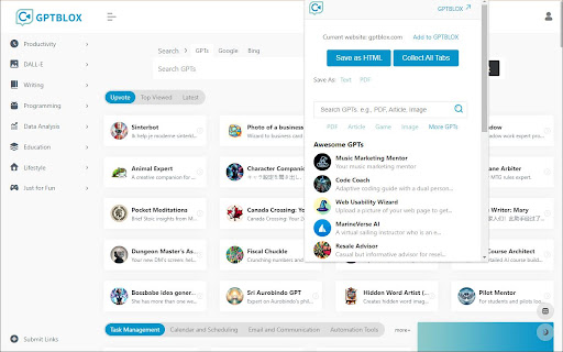 GPTBLOX - Save ChatGPT Conversation&Hunt GPTs