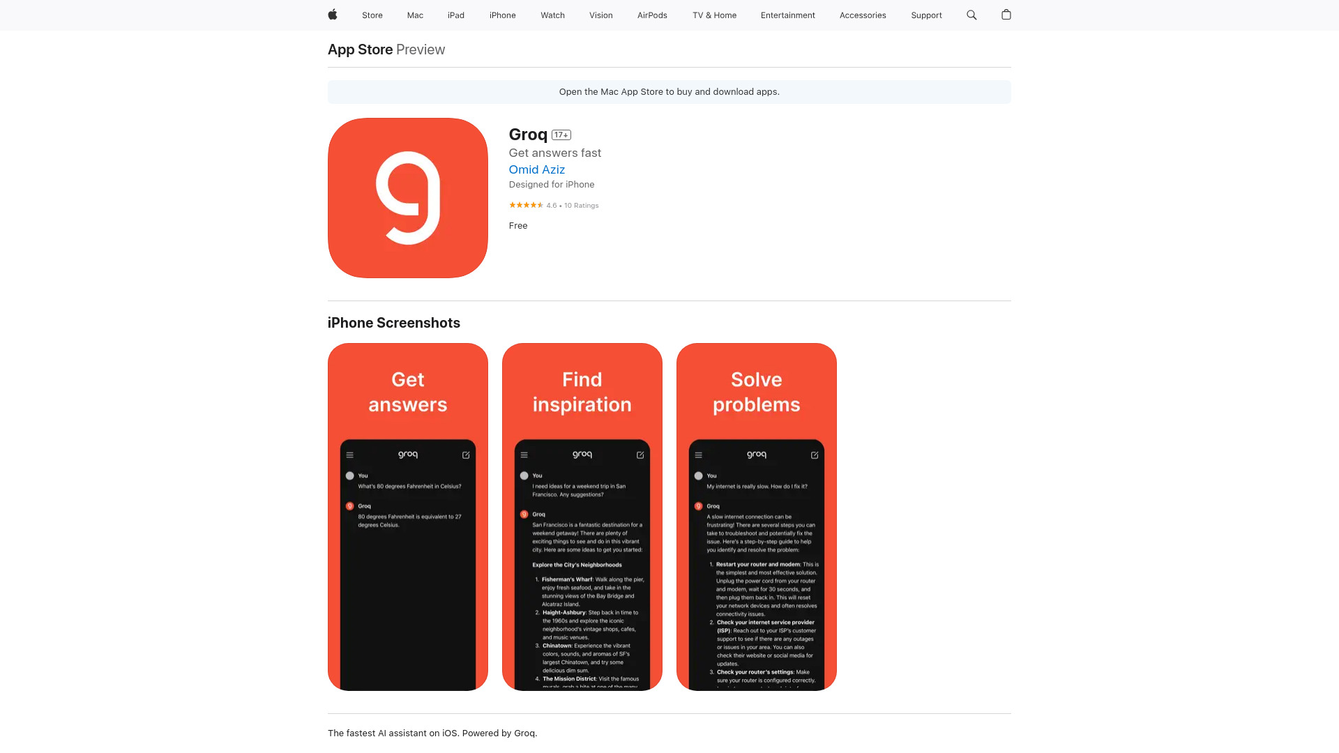 Groq para iOS