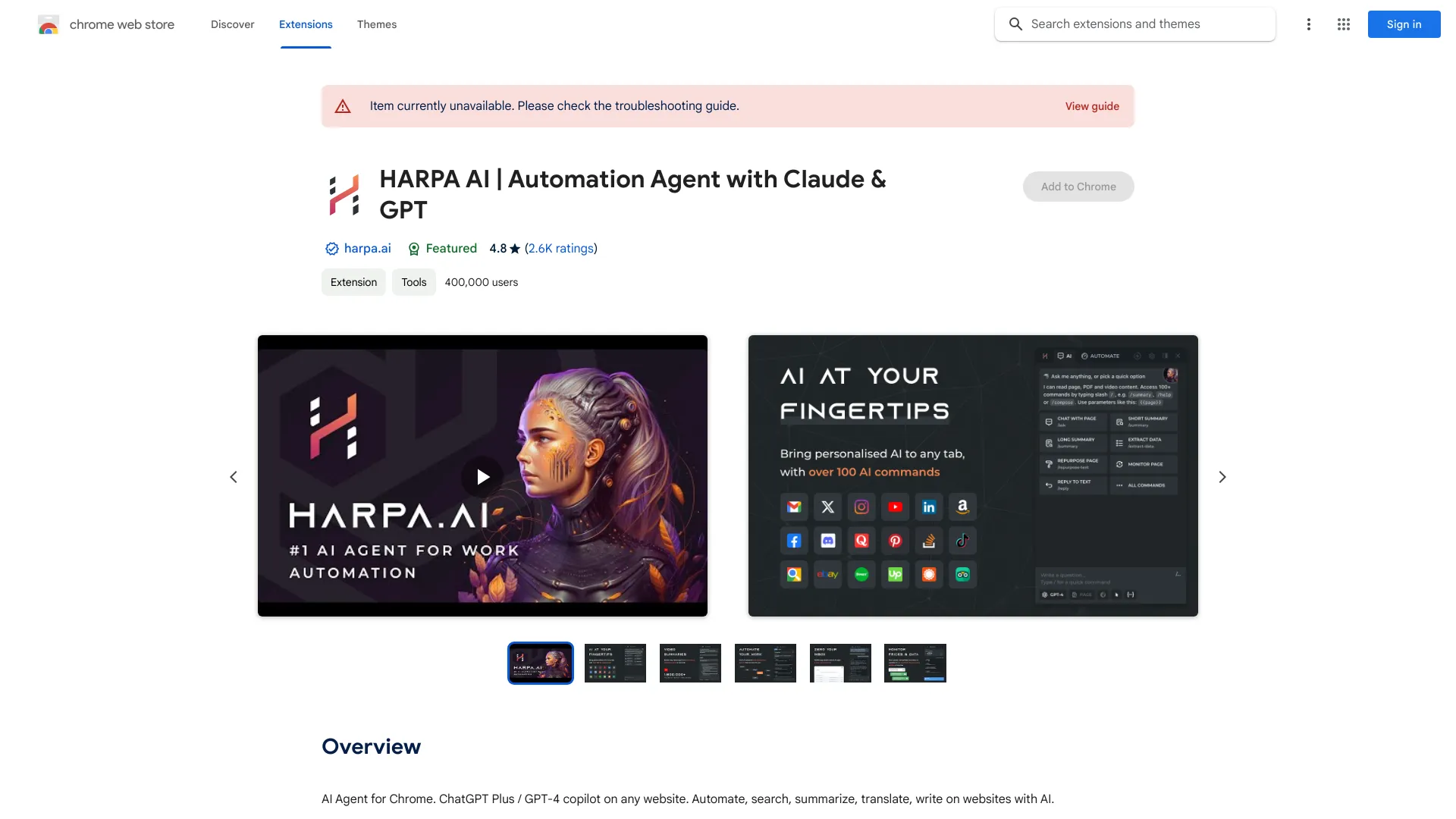 HARPA AI | Automatisierungsagent bei Claude u0026 GPT