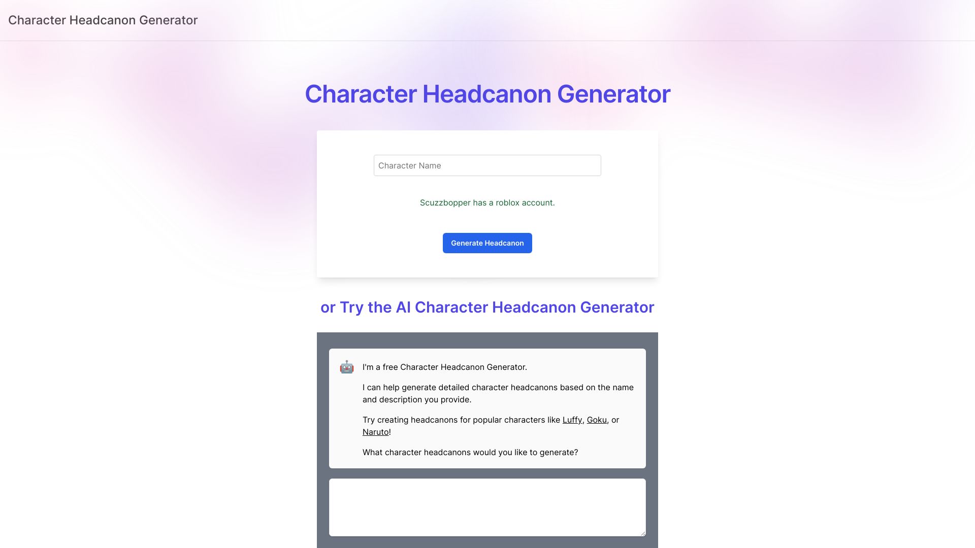 Headcanon-Generator