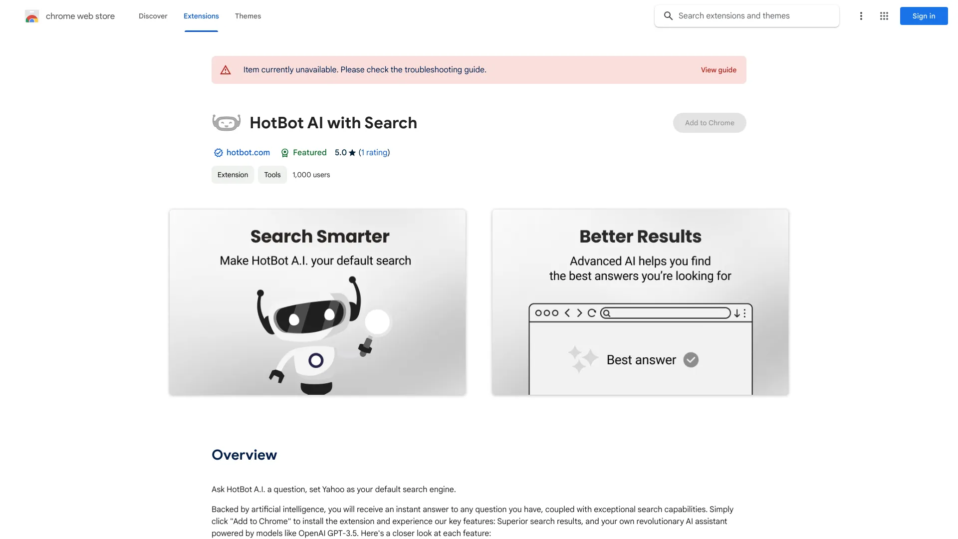 HotBot AI with Search