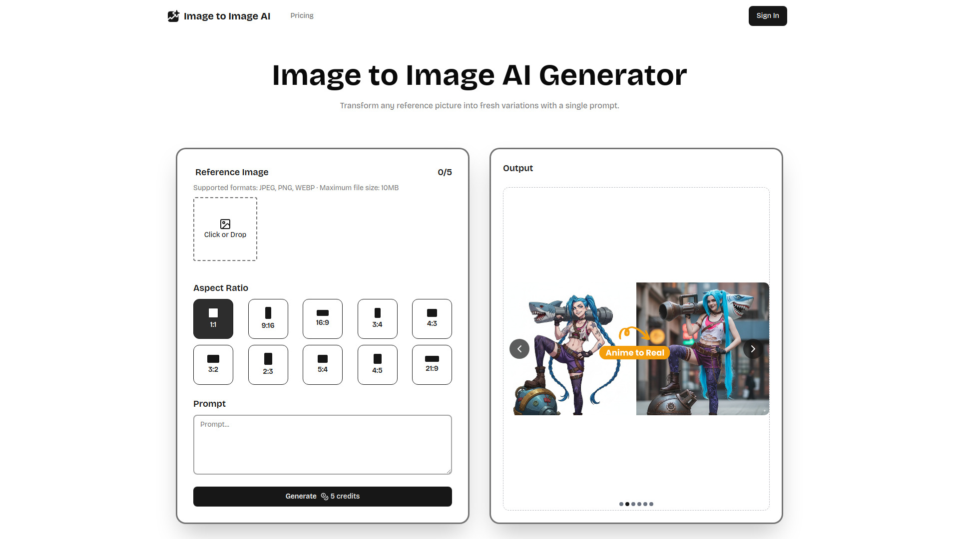 Image to Image AI – Générateur d’image à image IA gratuit