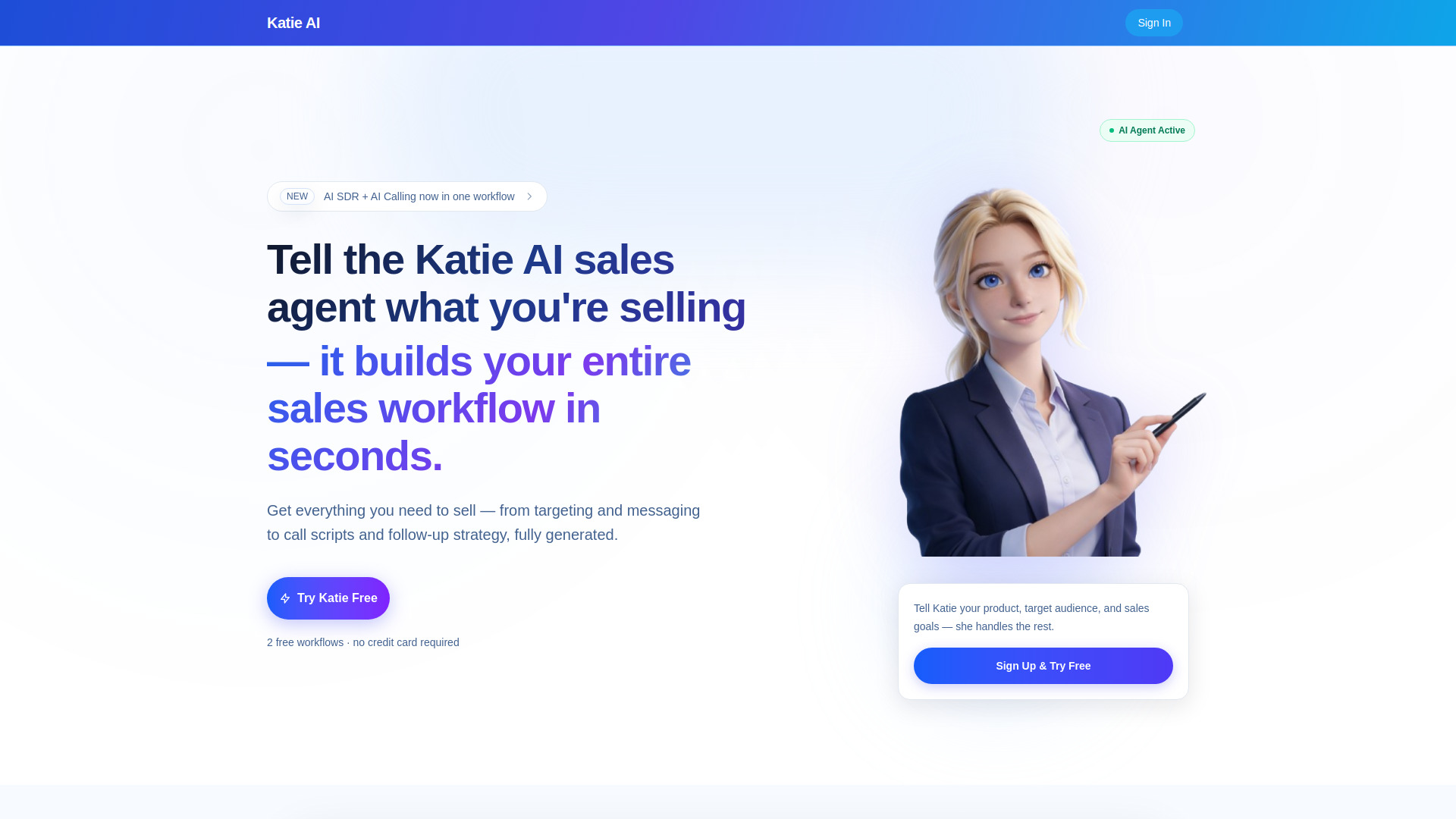 Katie AI Sales Agent WorkFlow Automation