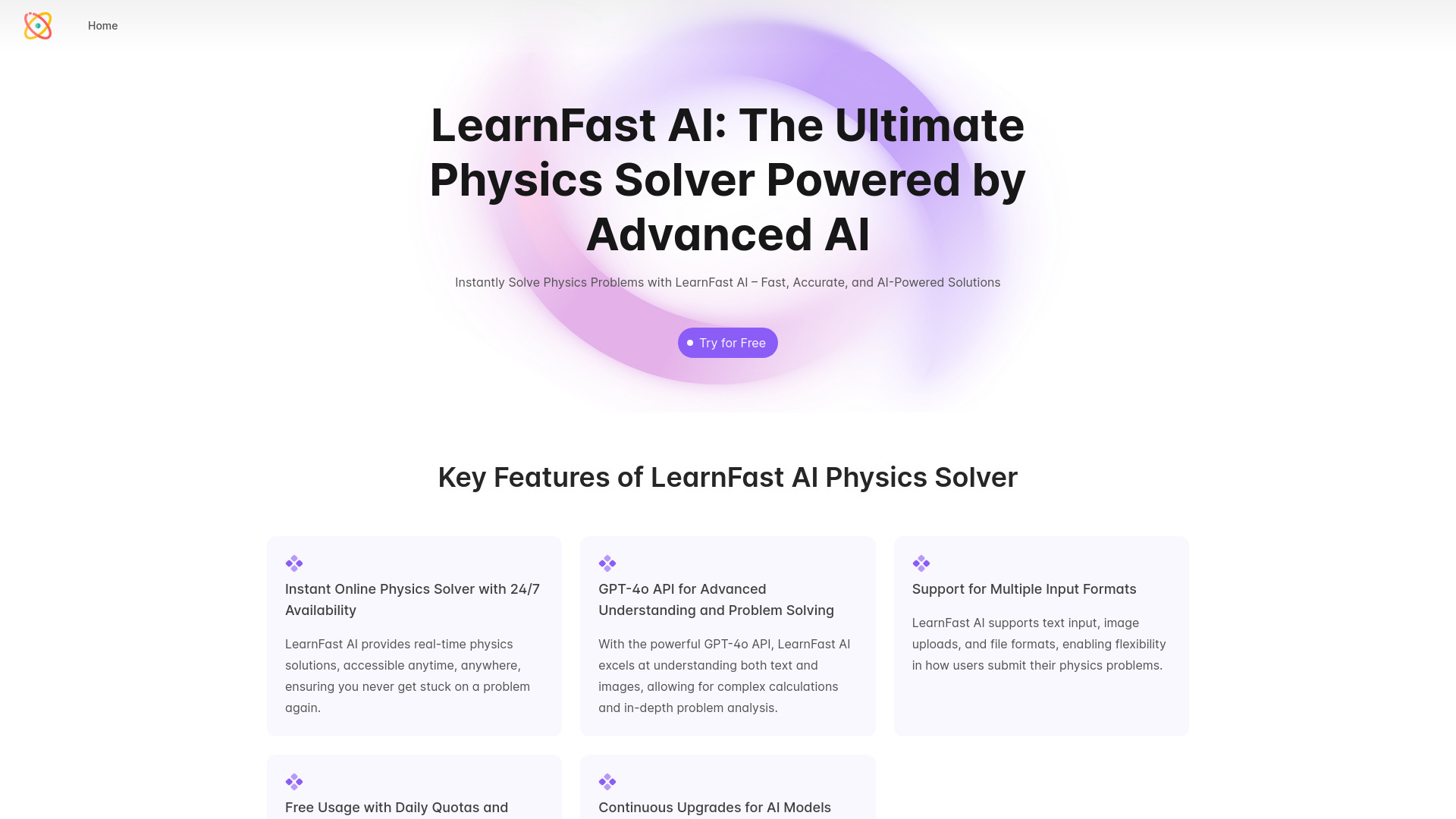 LearnFast AI: solucionador de física de IA gratuito