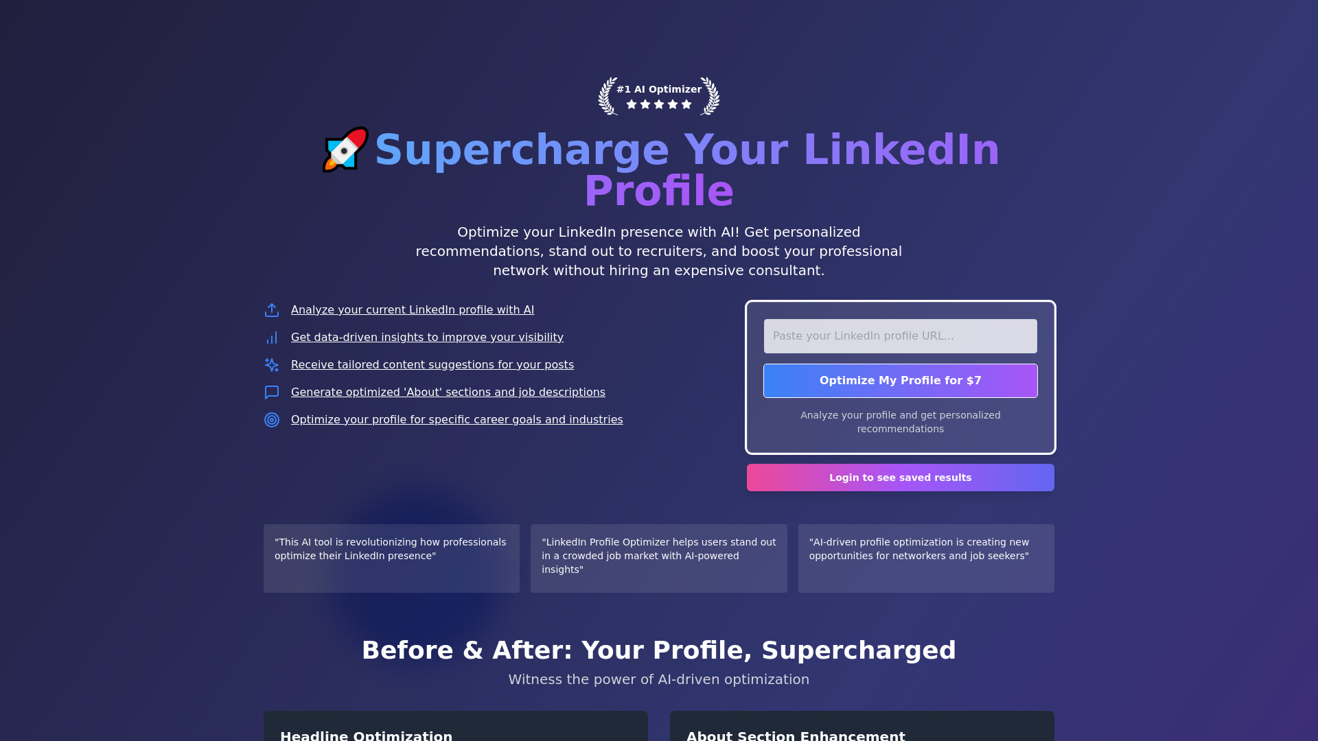 LinkedIn Profile Optimization