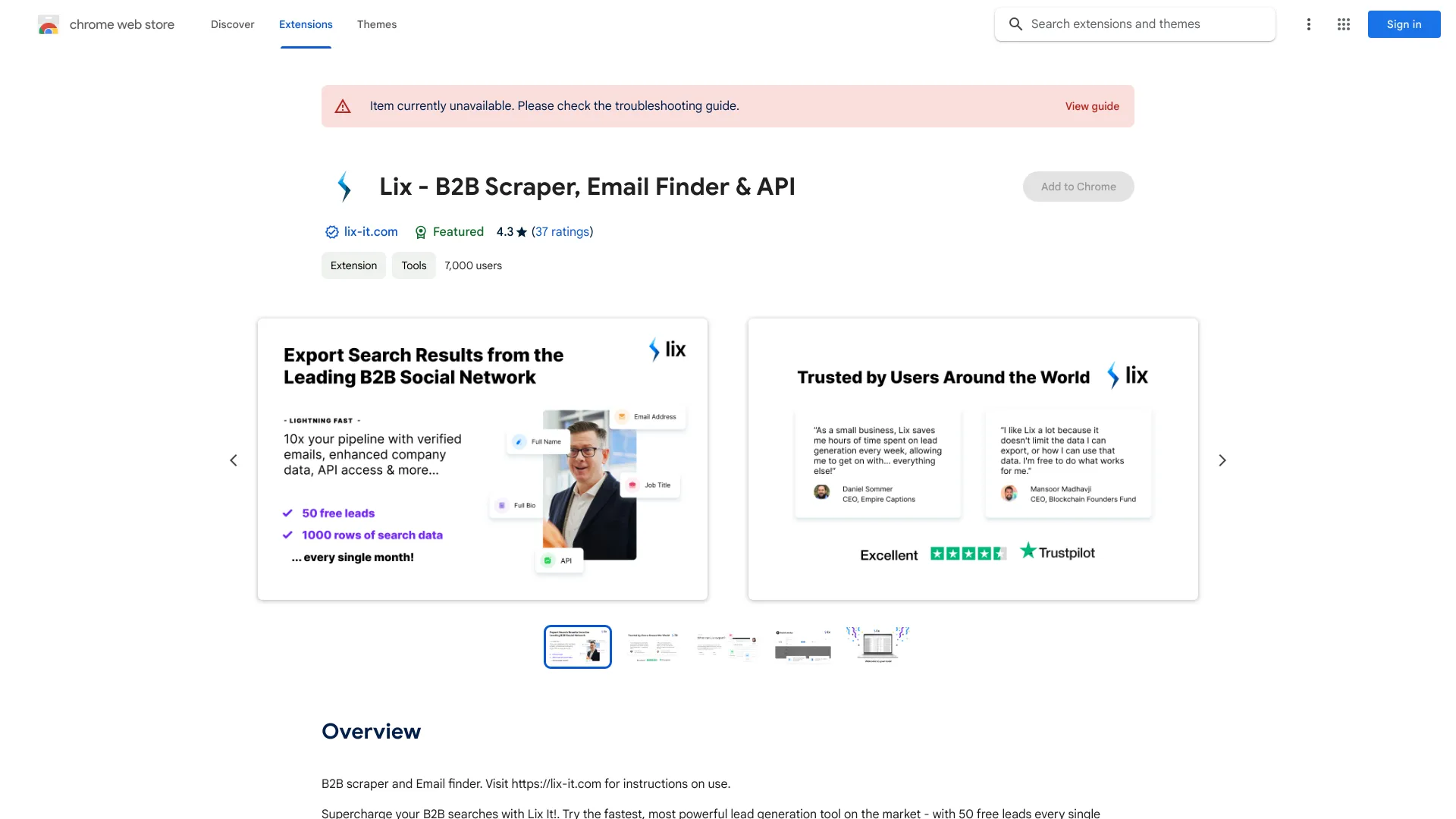 Lix - B2B Scraper, Email Finder & API