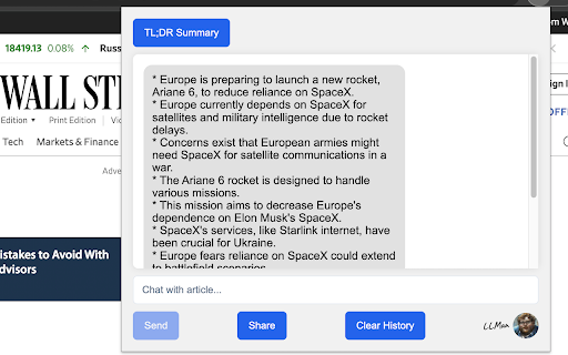 LLMan TL;DR - AI summaries for busy professionals