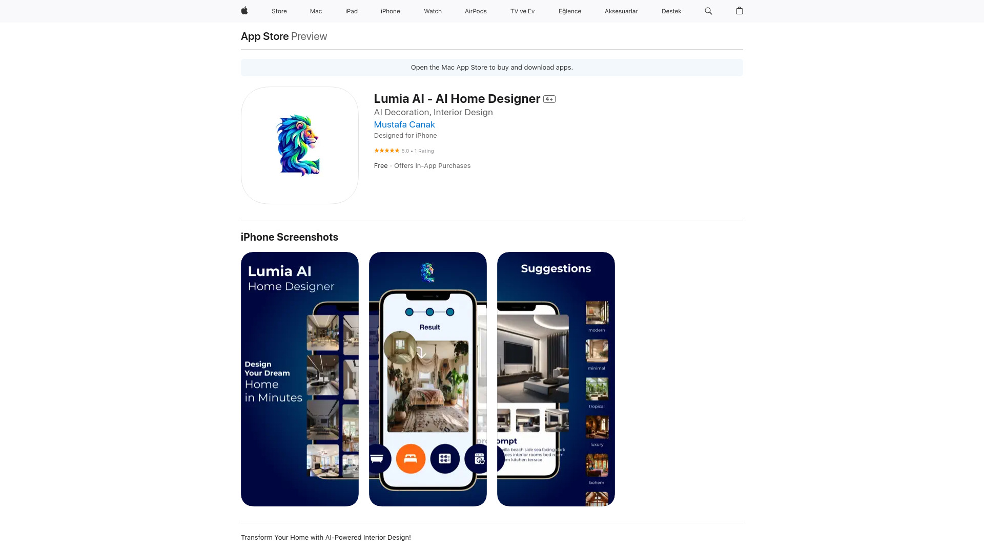 Lumia AI - Diseñador de hogares con IA