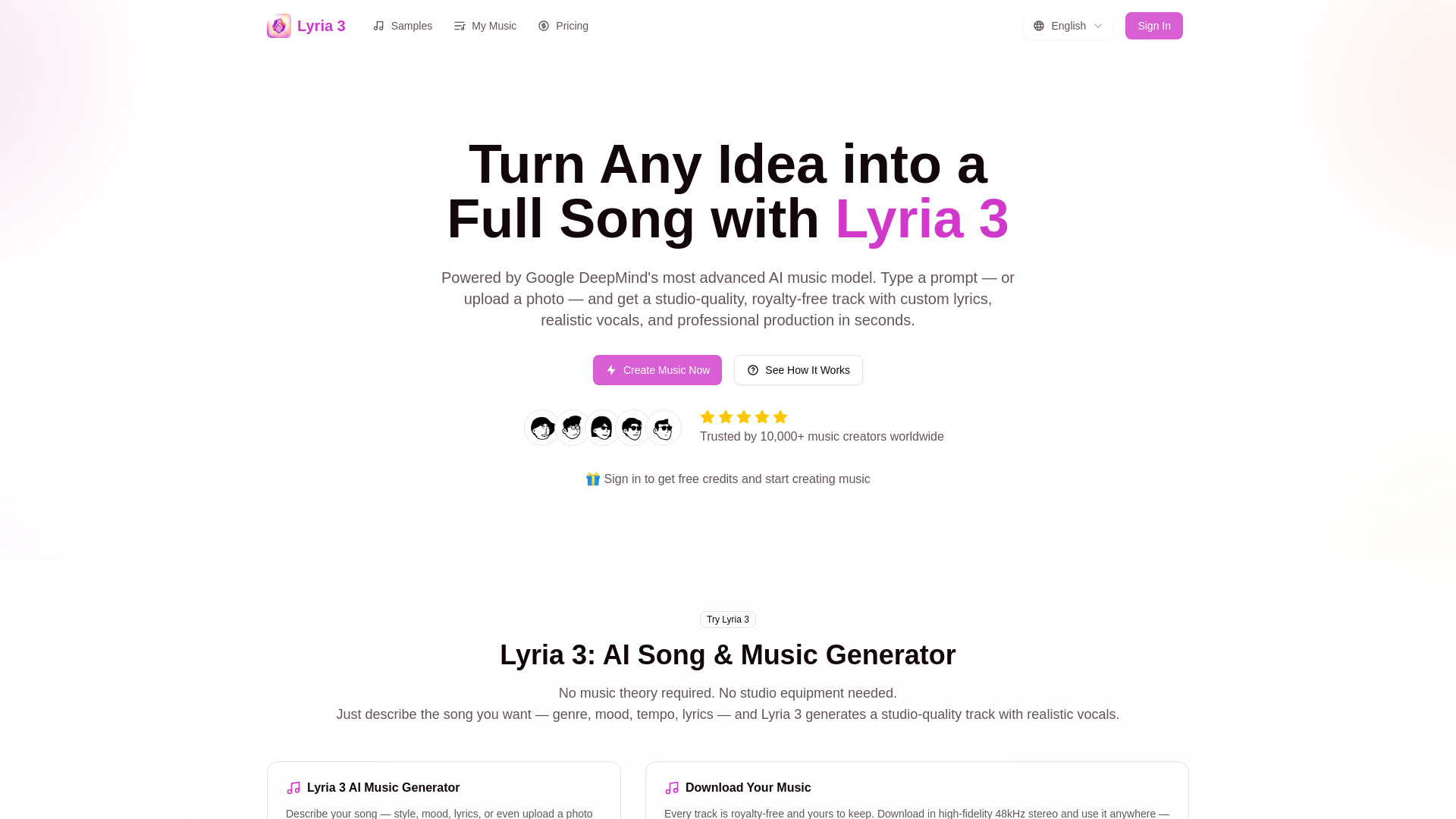 Lyria 3 Pro - Gerador de música com IA