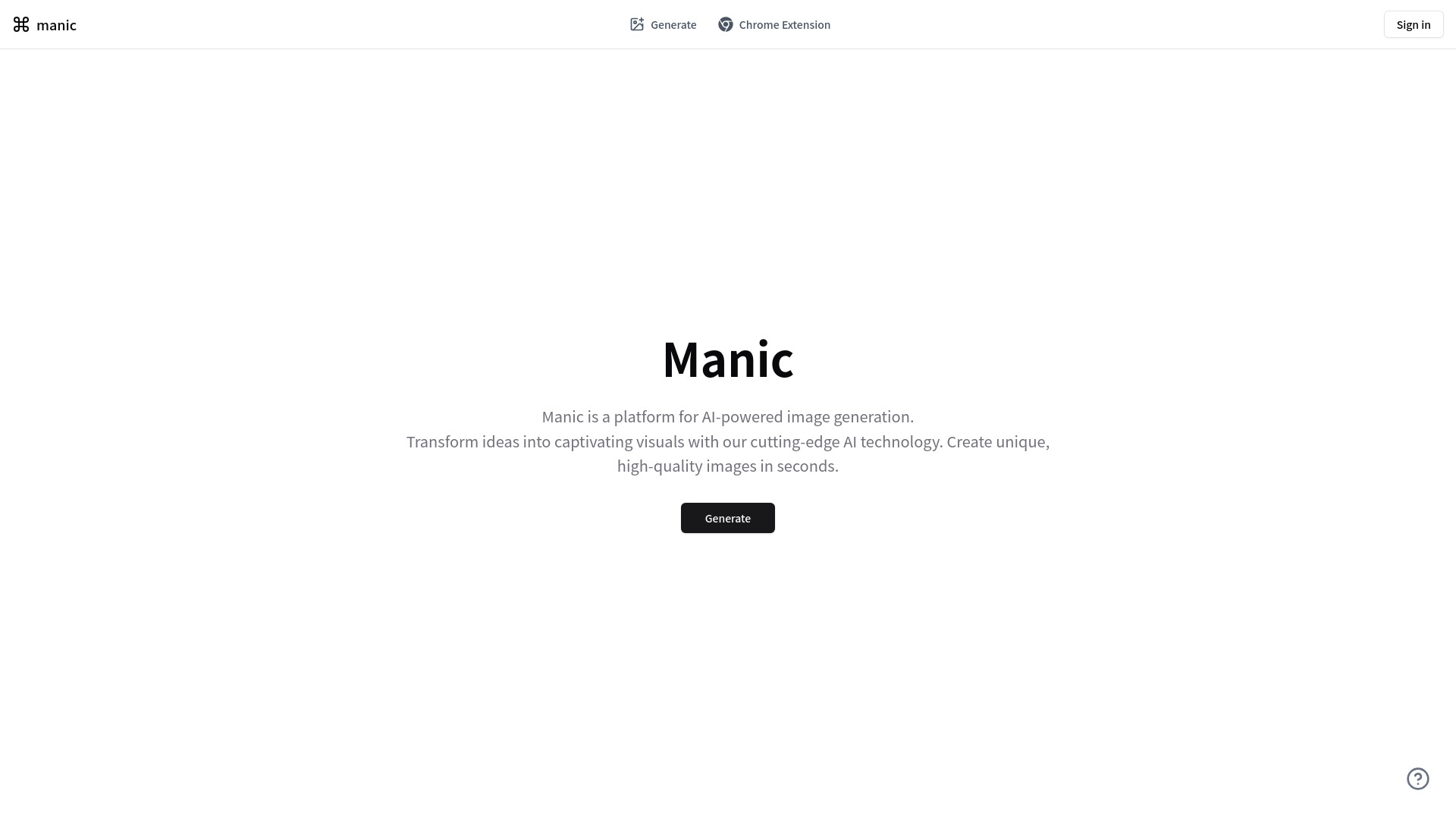 이미지 프롬프터가 있는 Manic