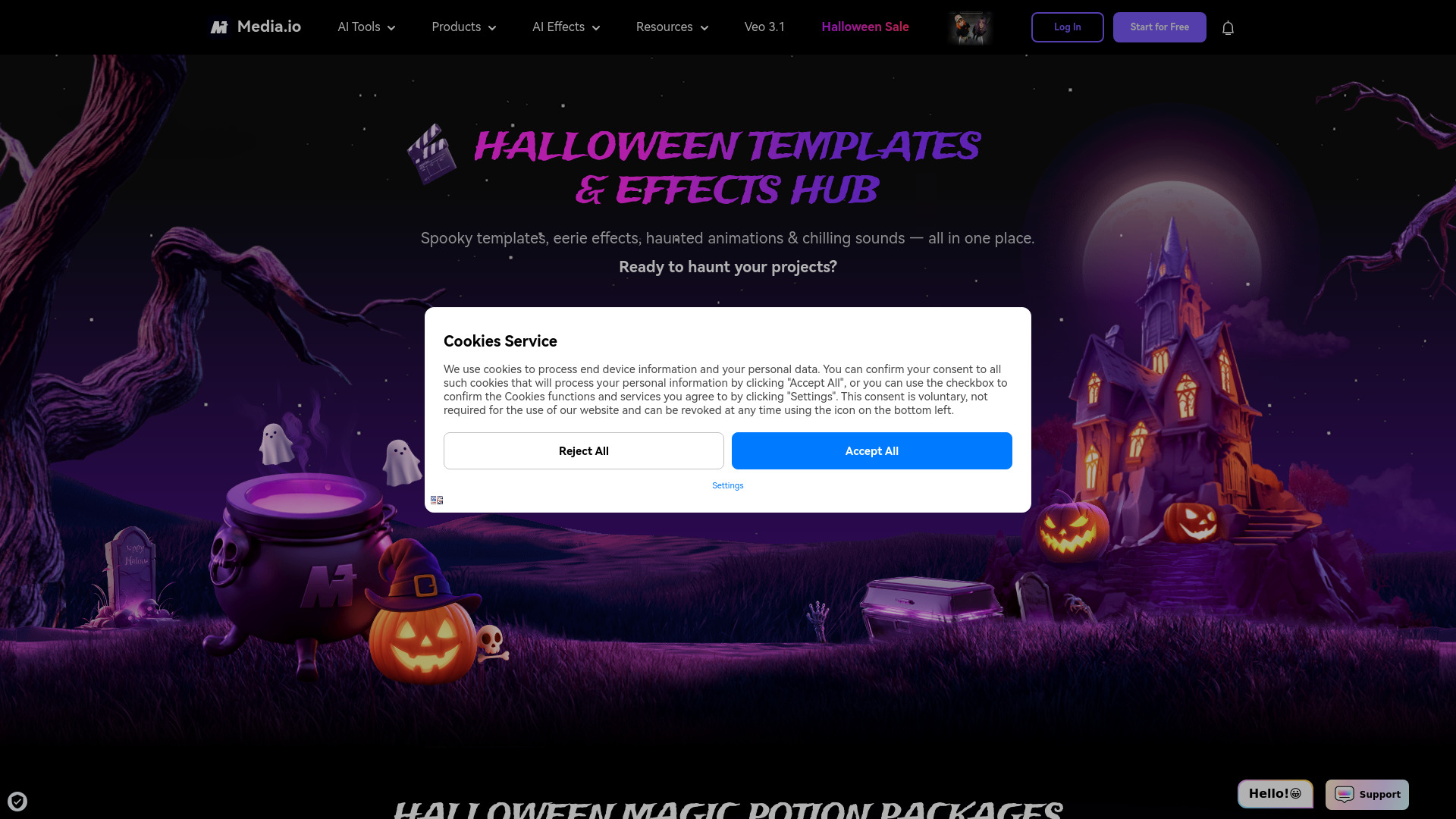 Generador de IA de Halloween de Media.io