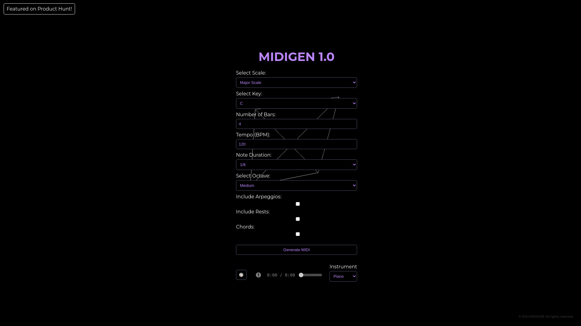 MIDIGEN: Gerador de melodia