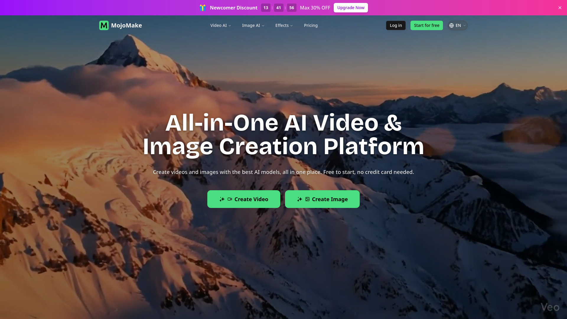 MojoMake All-in-One AI Video & Image Creation Platform