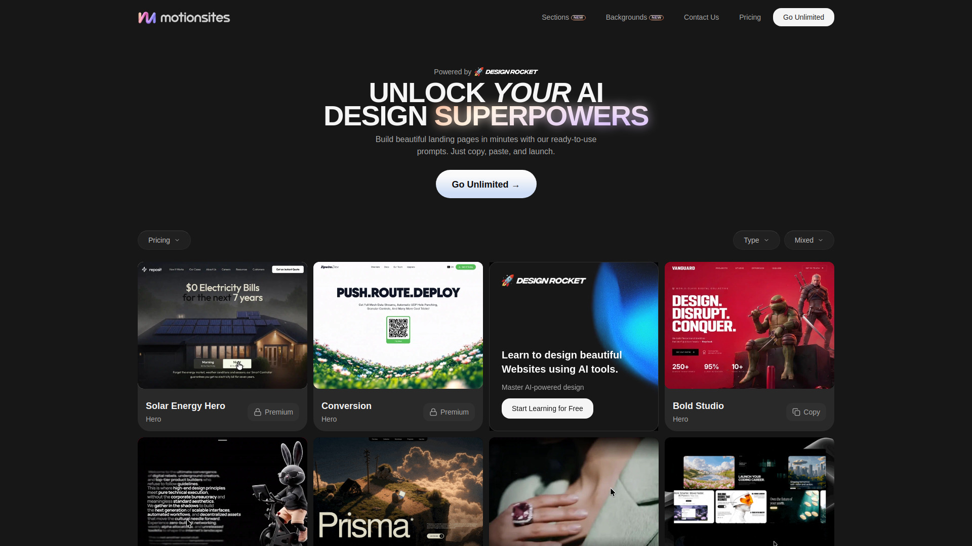 Sites de mouvement