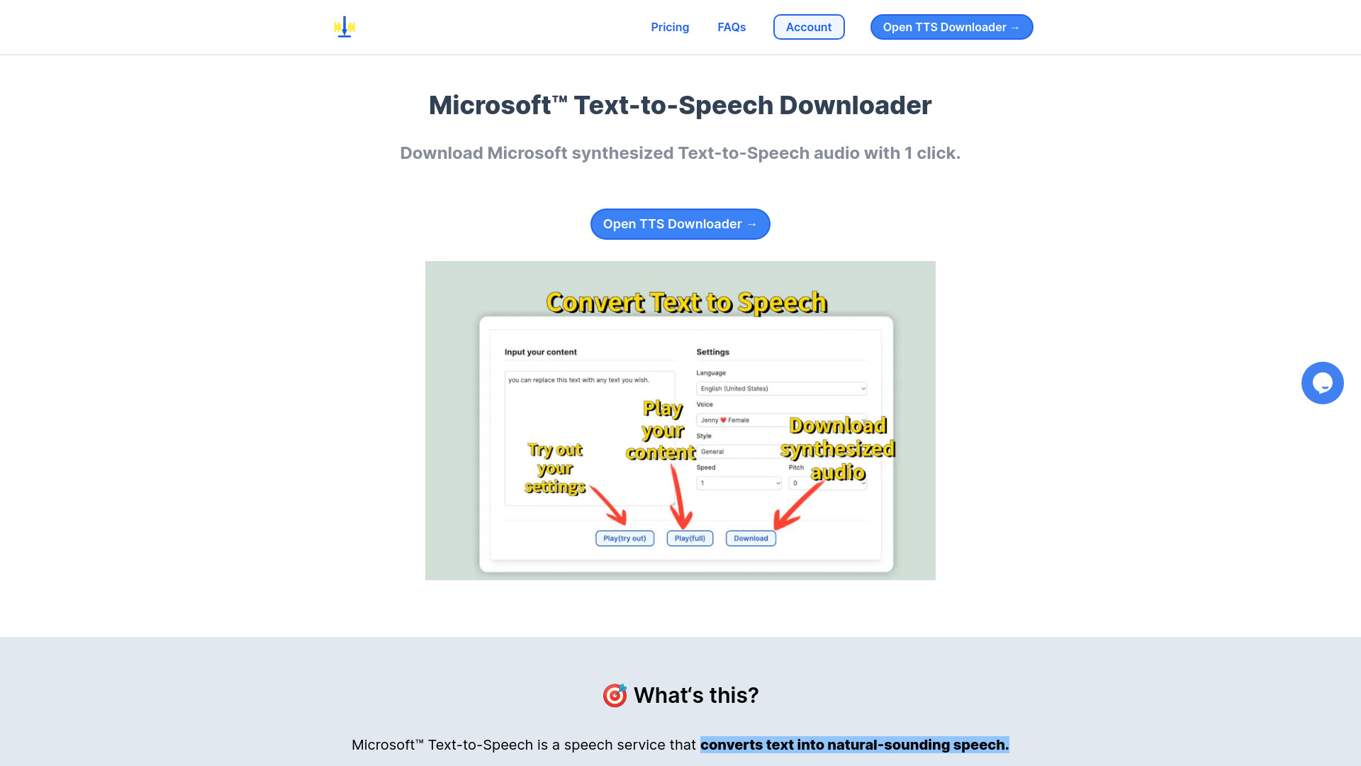 MS Text-to-Speech-Downloader