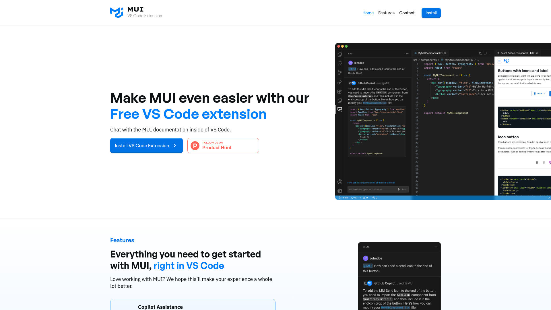 MUI pour VS Code