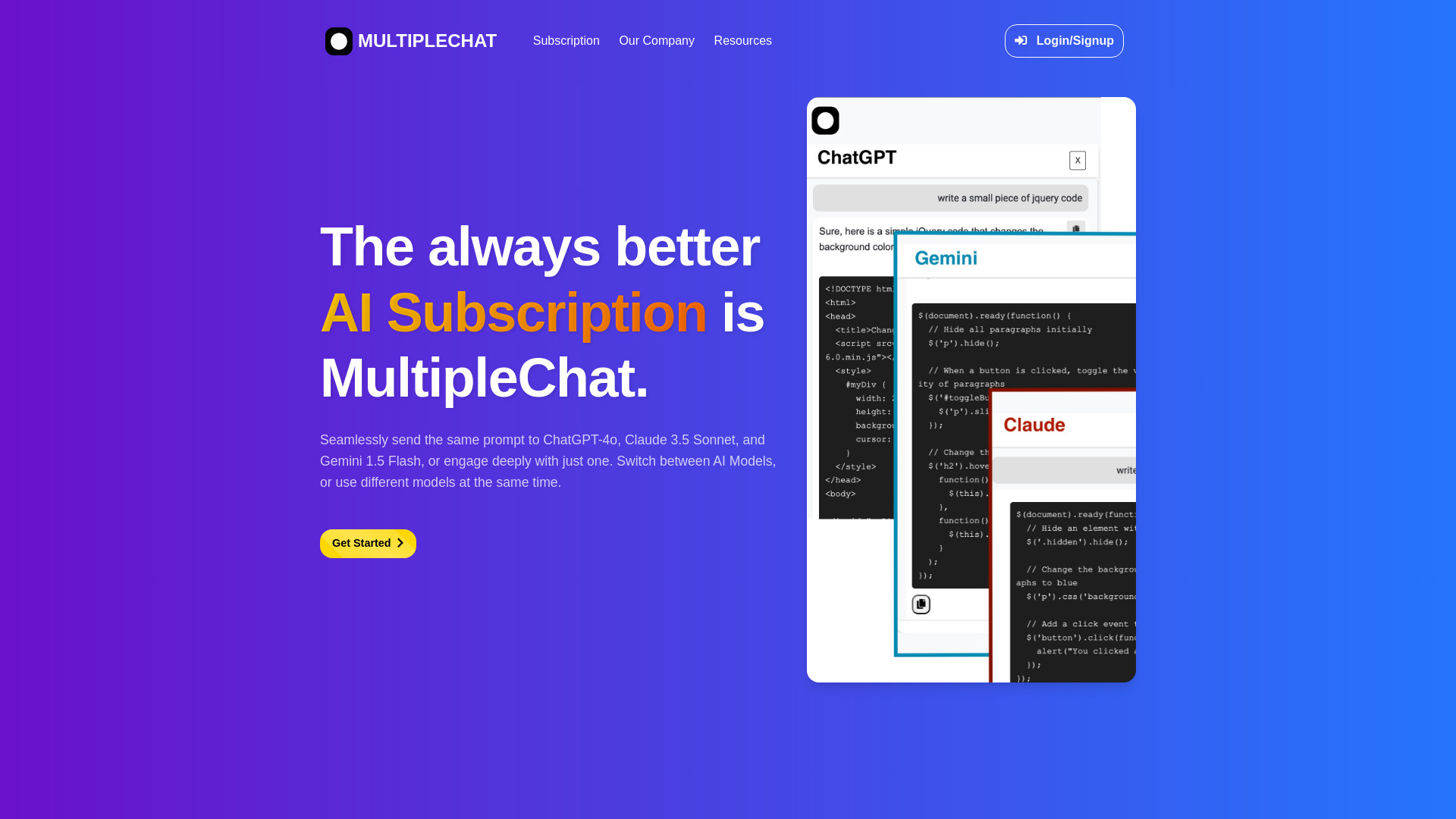 MultipleChat - AI 응답 비교