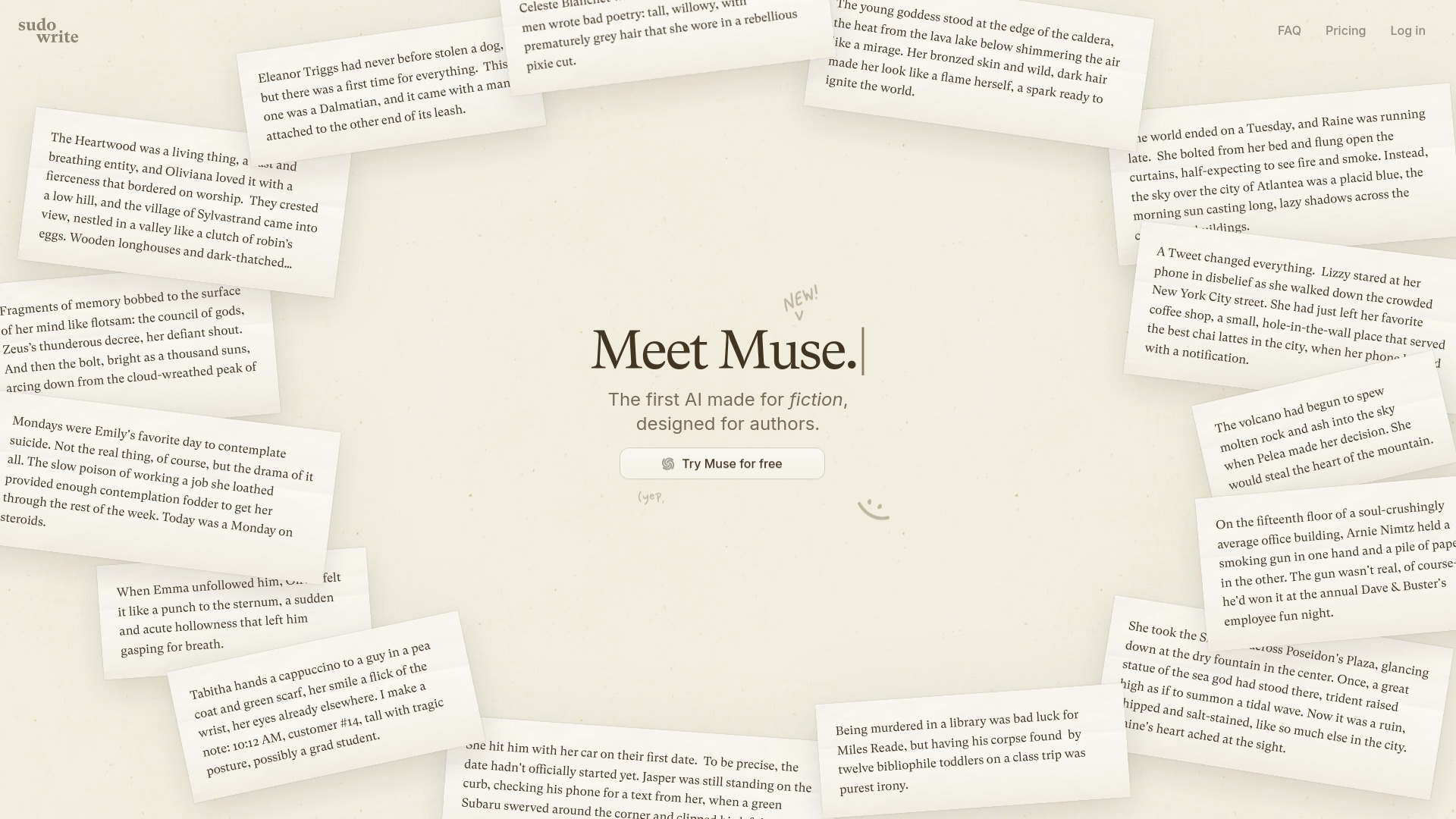 Sudowrite의 Muse