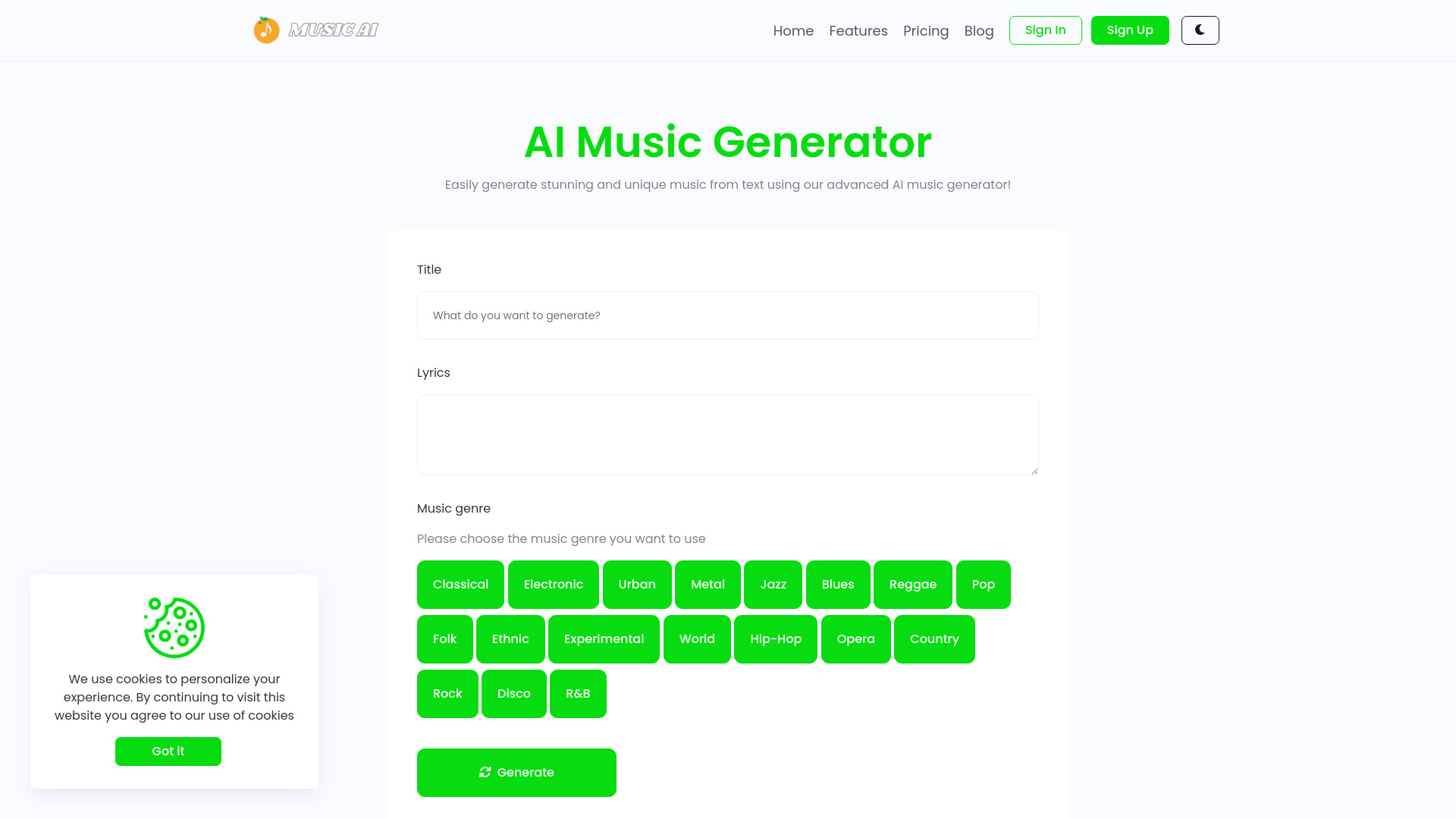 MusicAI: Top AI Music Generator