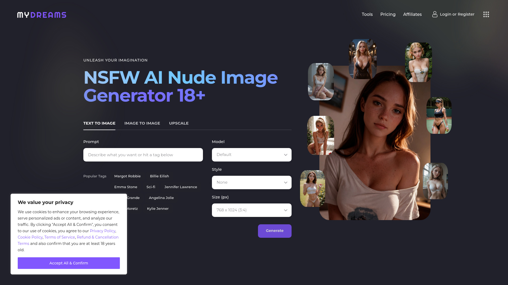 My Dreams Studio - Gerador de imagens NSFW AI