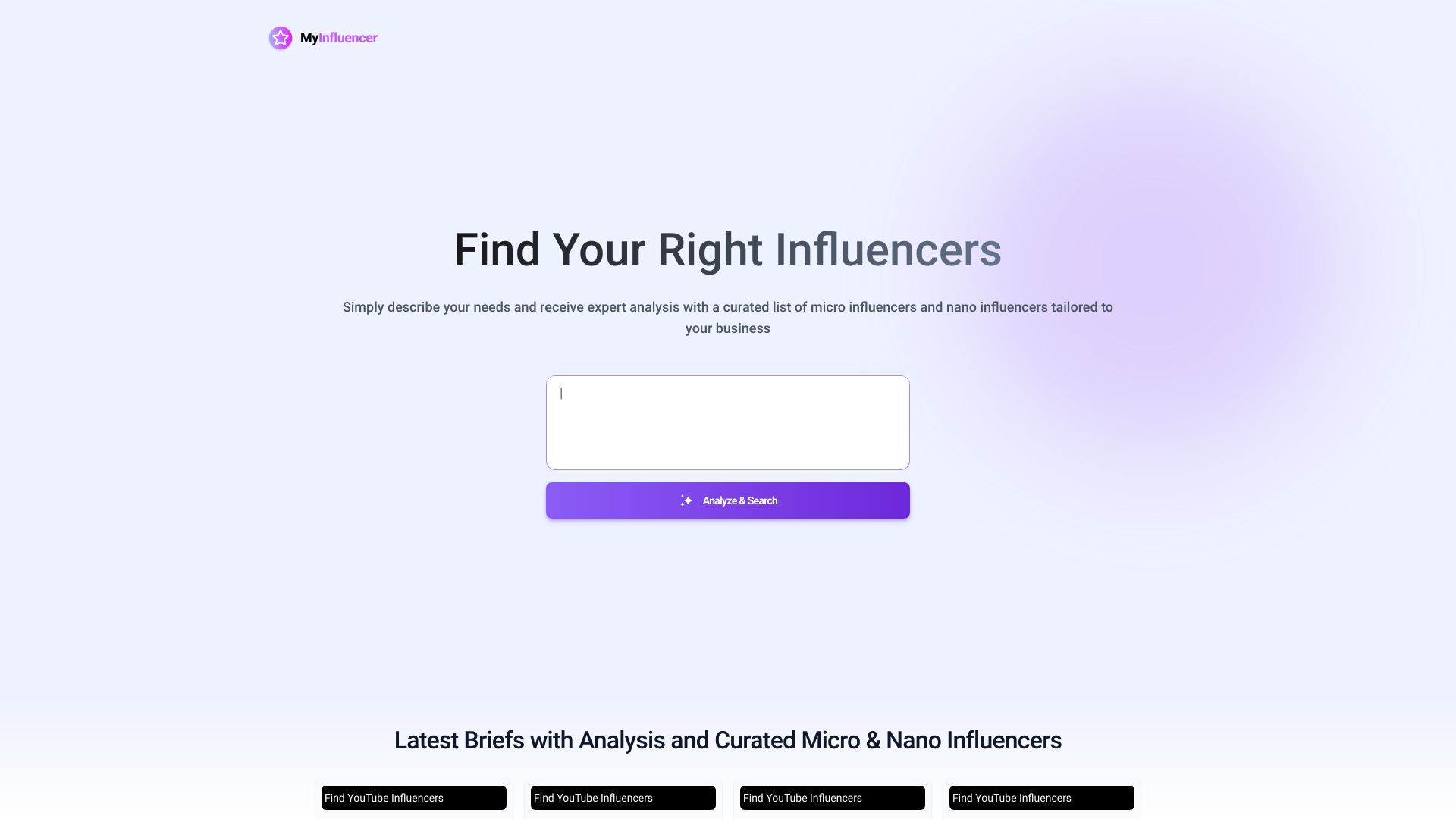 MyInfluencer - Find the Right Influencers for small businesses and startups