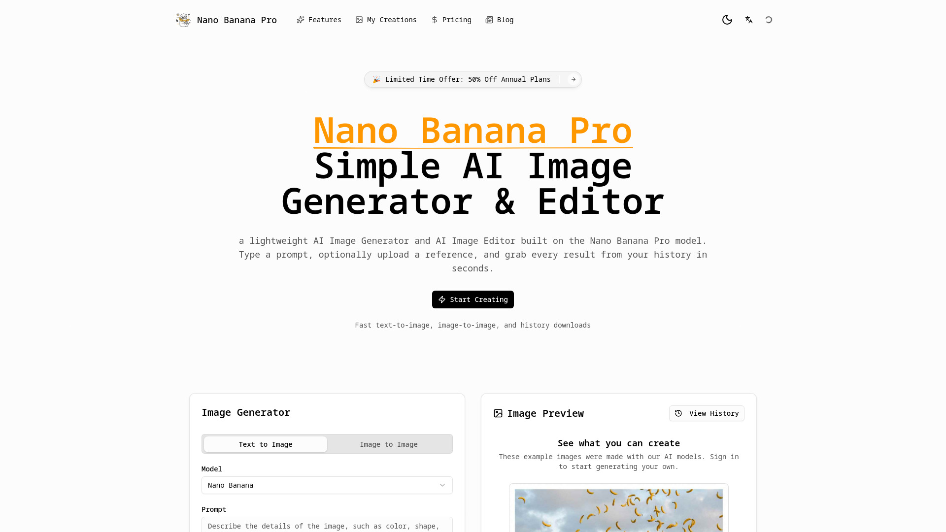 Nano Banana Pro - AI Image Generator & Editor