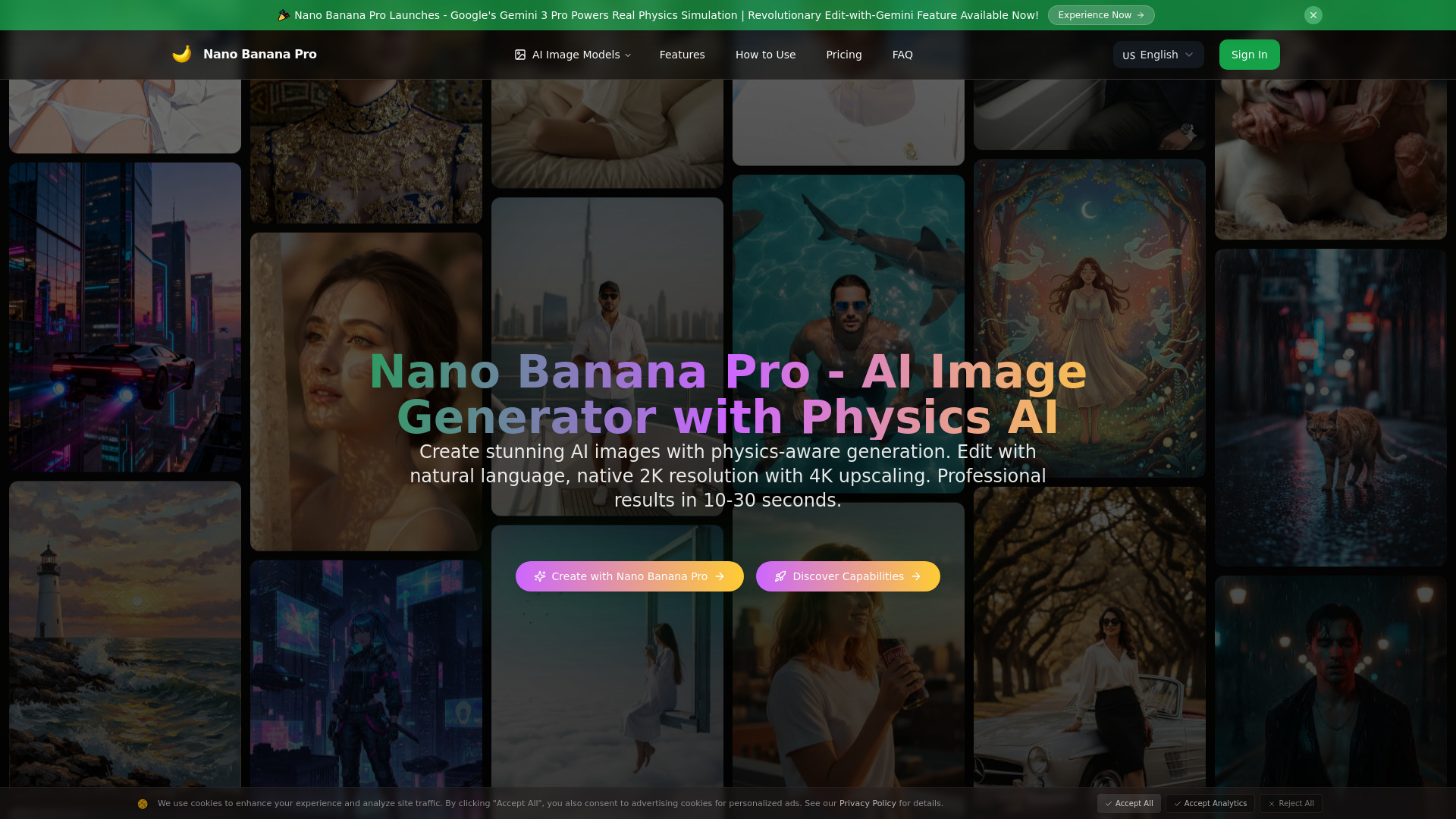 Nano Banana Pro - Gerador de imagens de IA com IA de física