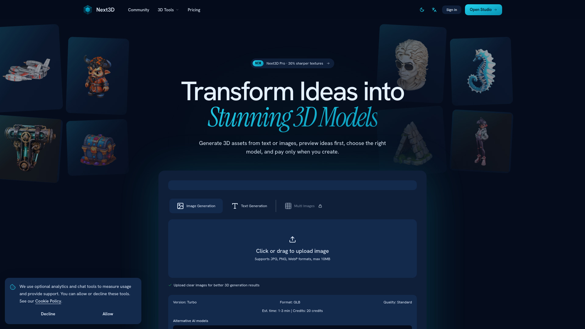 Next3D - AI 3D Model Generator