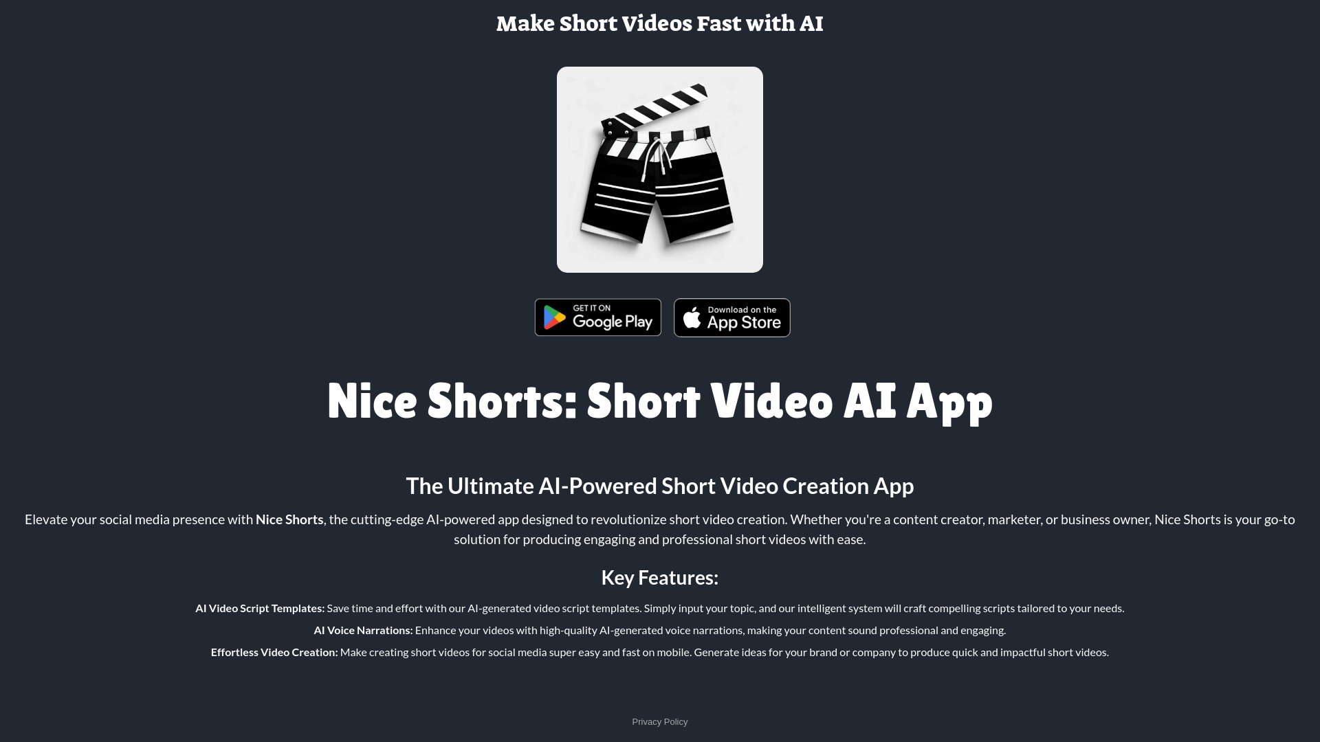 Nice Shorts : Créateur de vidéos courtes