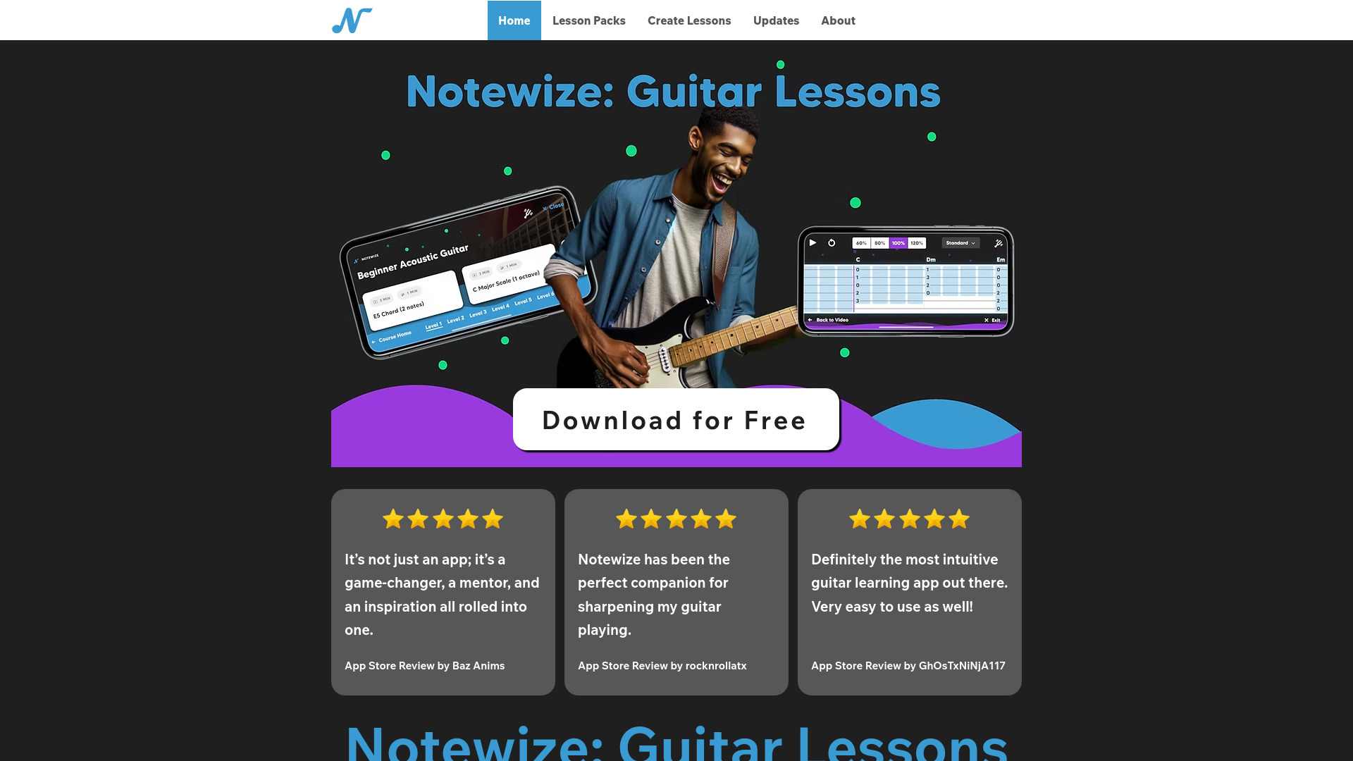 Notewize: Lecciones de guitarra