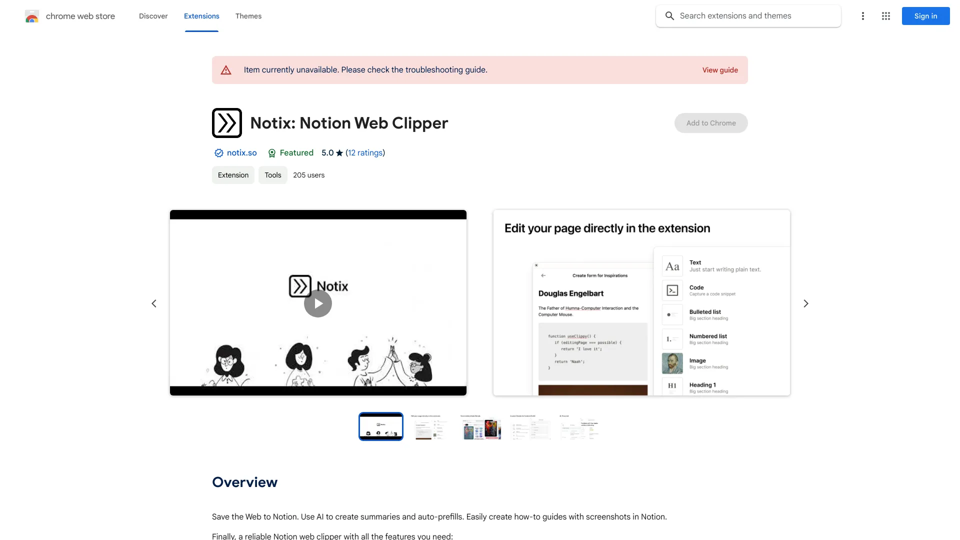 Hinweis: Notion Web Clipper