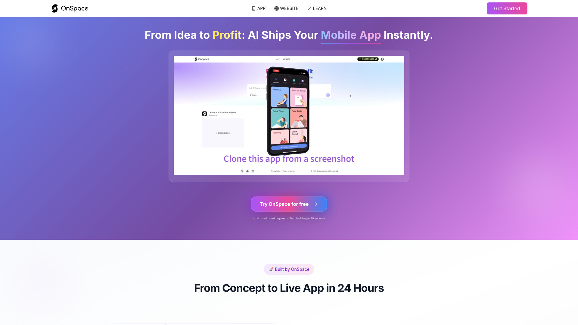 onspace.ai:应用程序构建器AI无代码平台