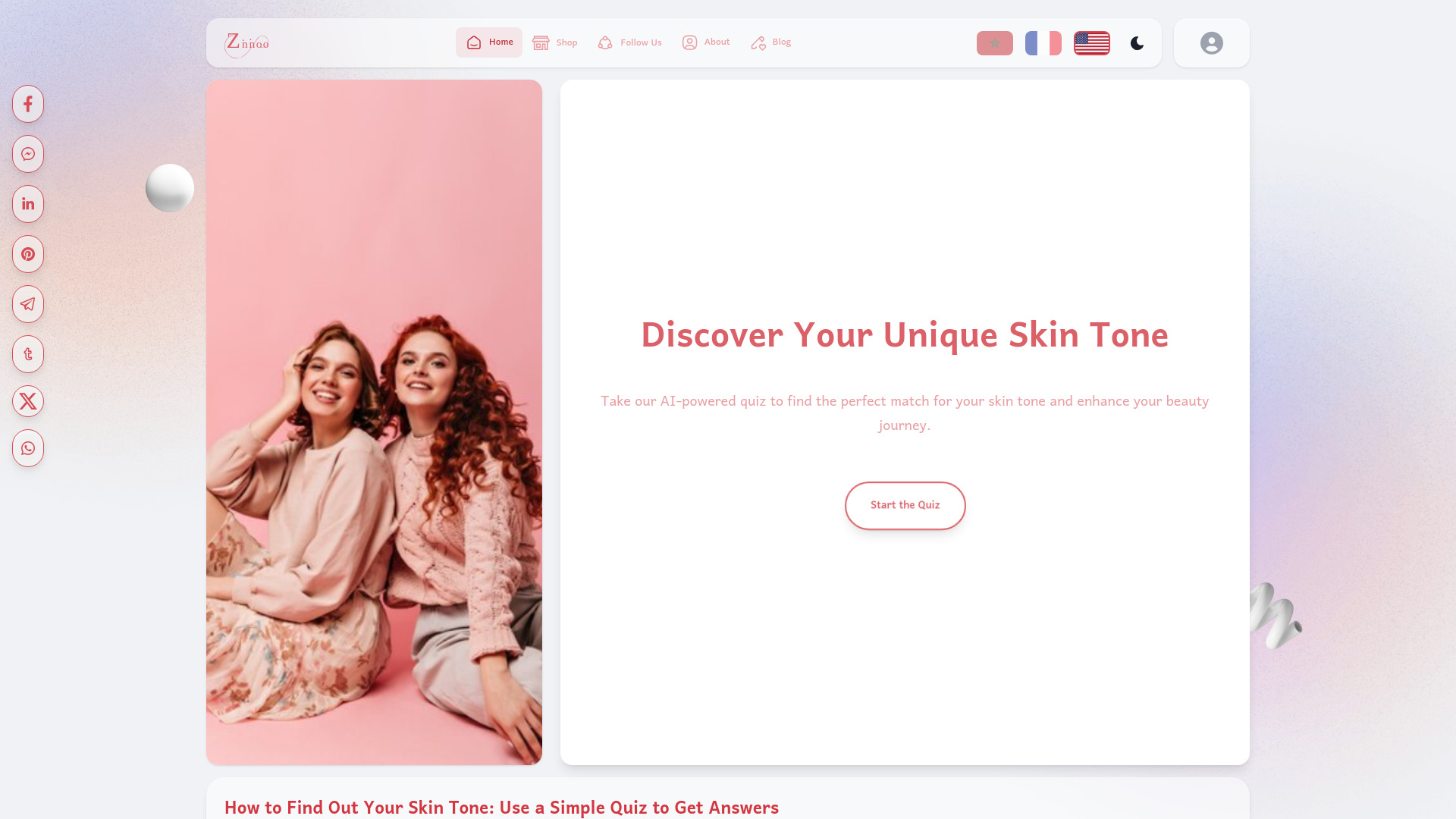 Personalized Beauty Quiz