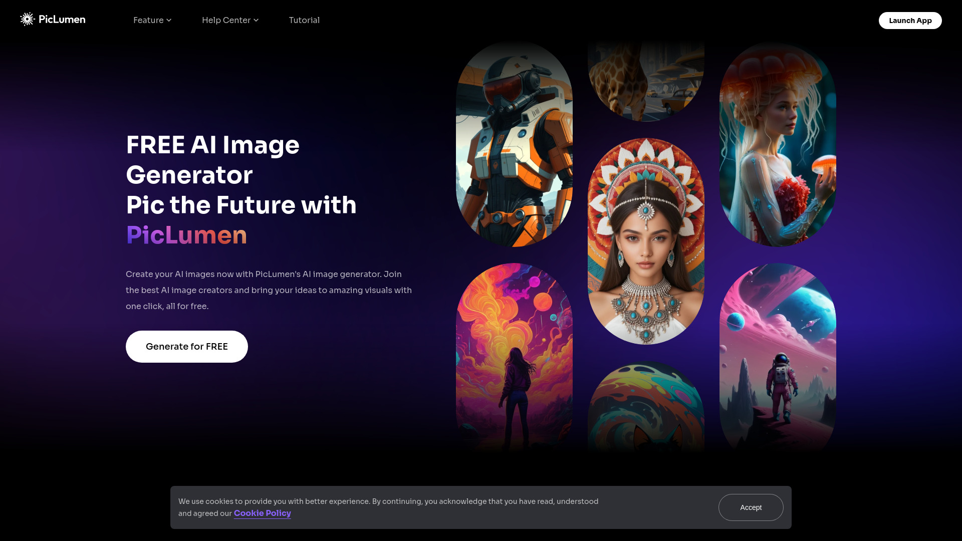 Gerador de imagens PicLumen AI