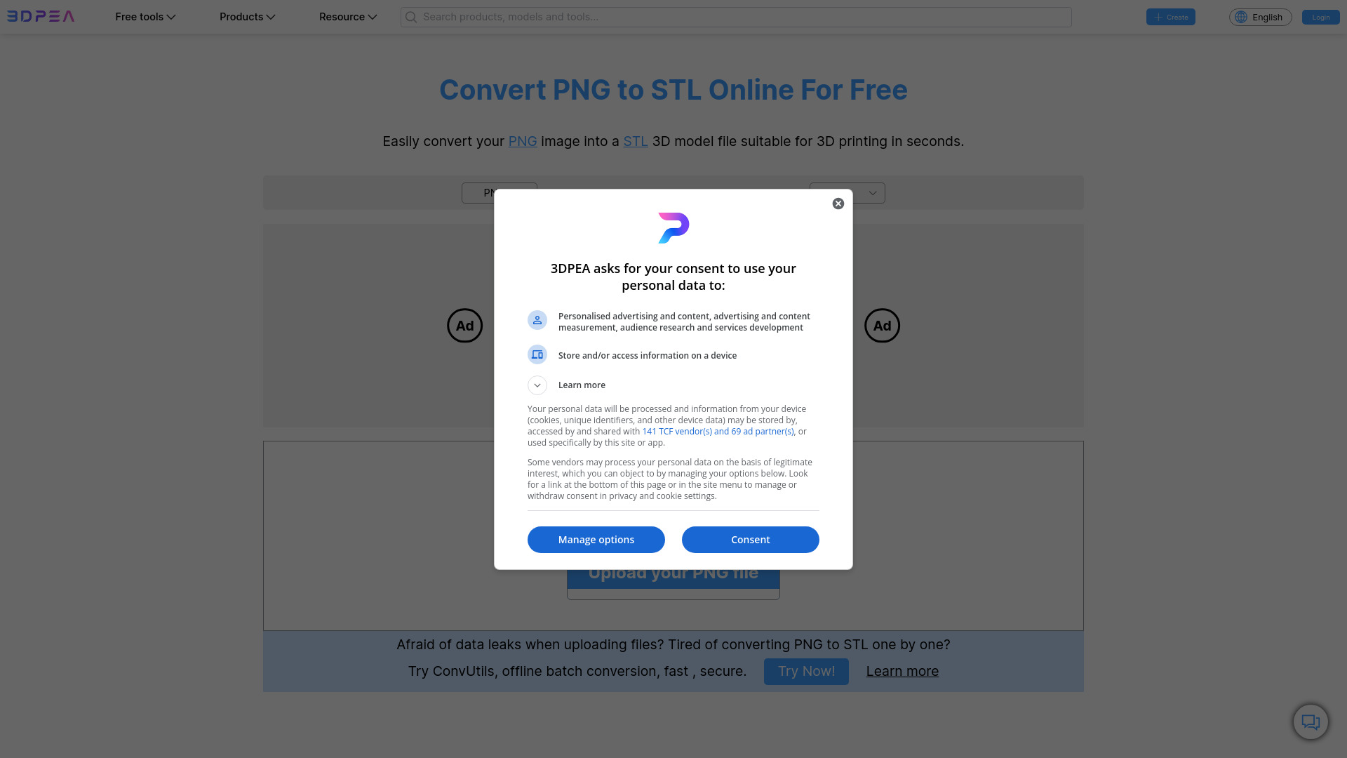 PNG から STL へのコンバータ – 3DPEA