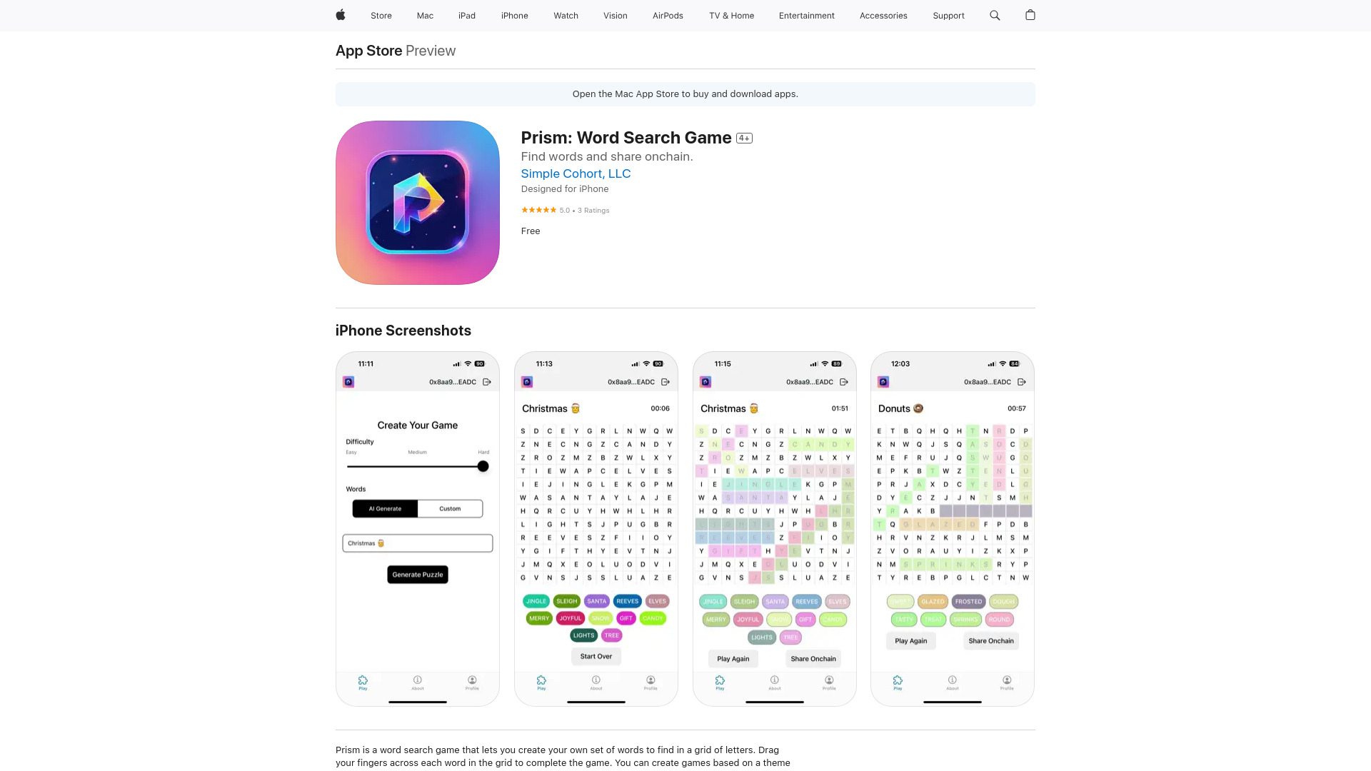 Prism: Word Search Game