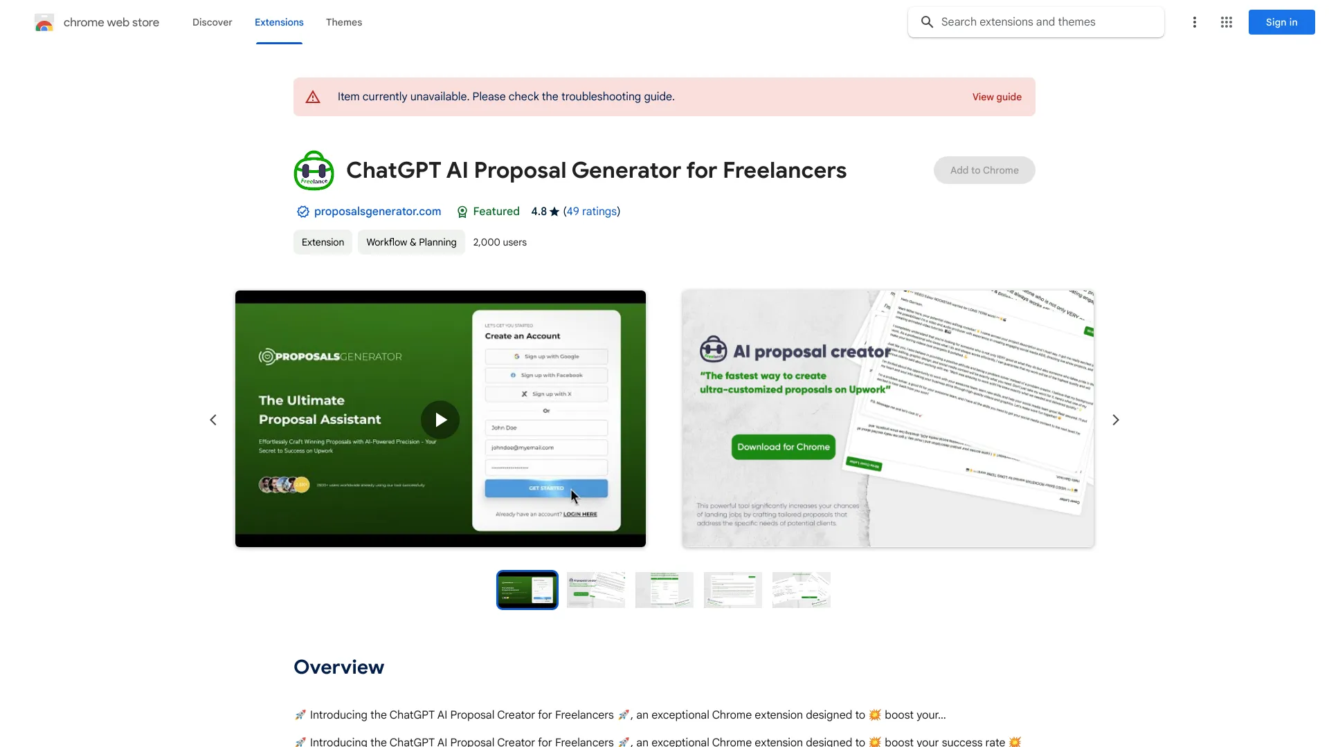 Proposals Generator for Upwork Users