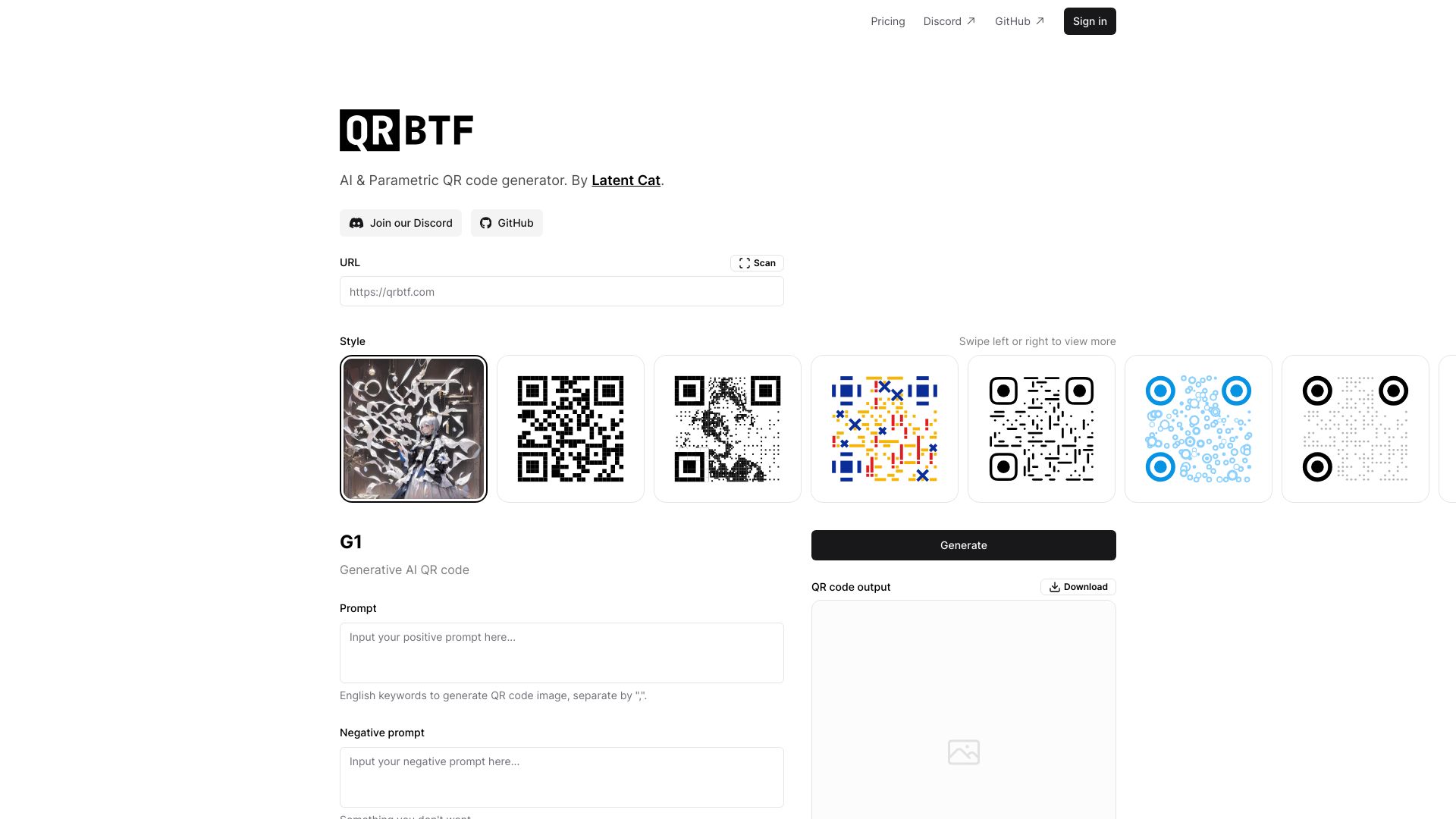 QRBTF - 人工智慧二維碼產生器