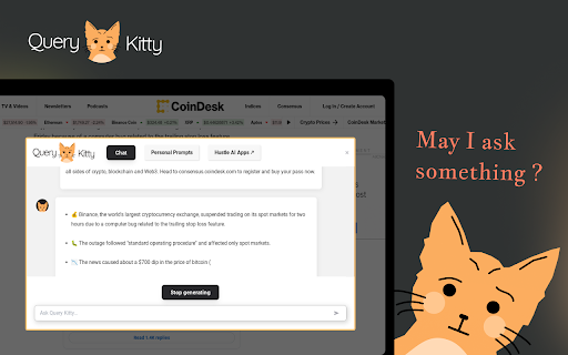 QueryKitty: contexto ChatGPT en cualquier sitio web