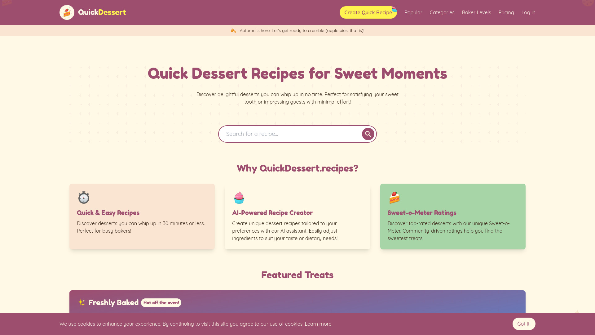 QuickDessert.रेसिपी