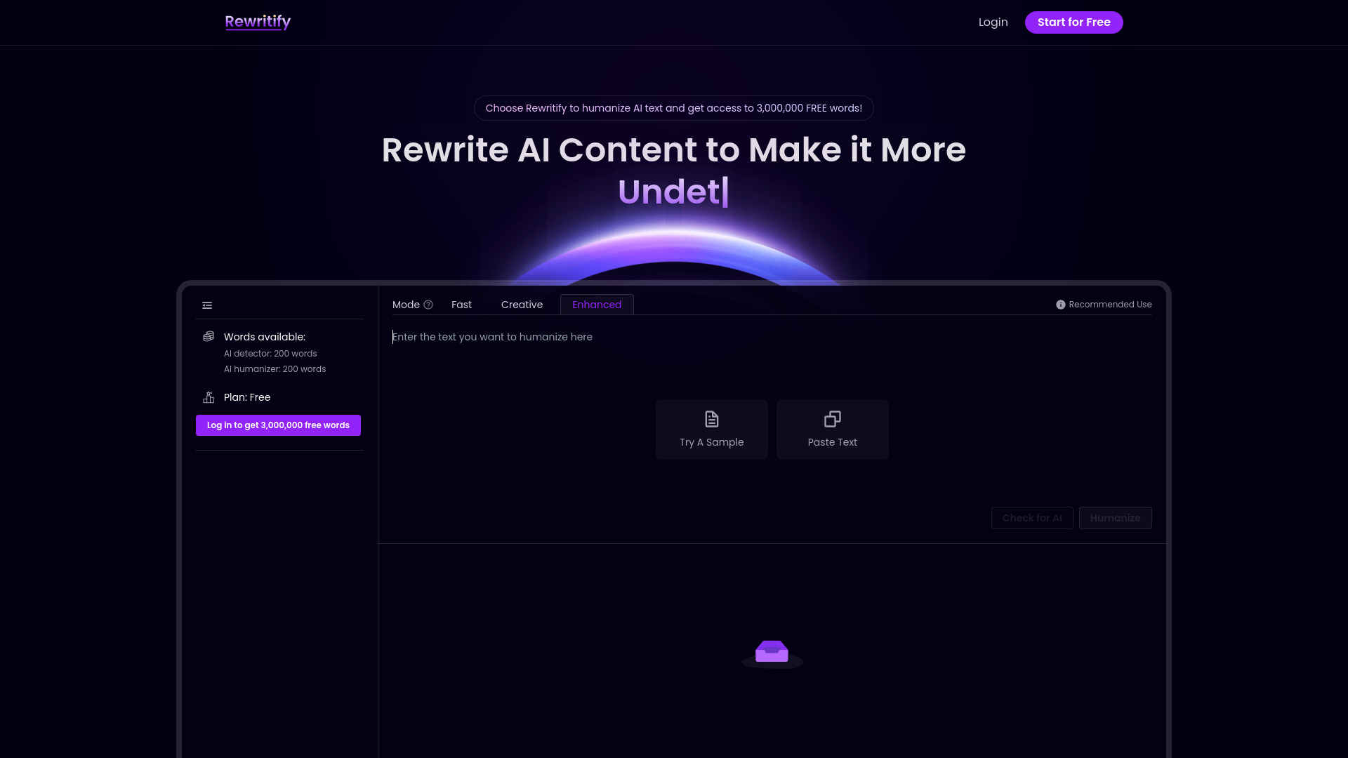 Reescrever: Reescritor de IA indetectável