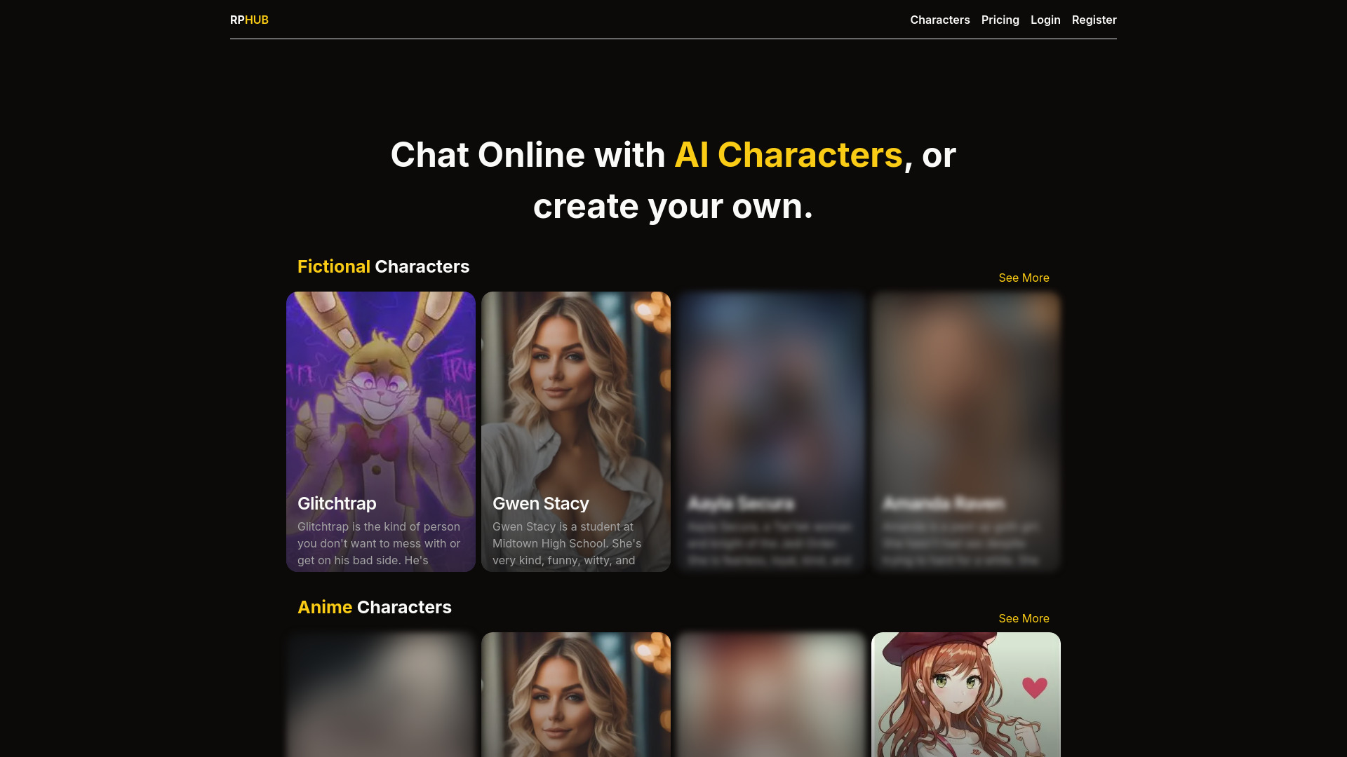 Roleplay Hub AI - bate-papo gratuito com namorada NSFW