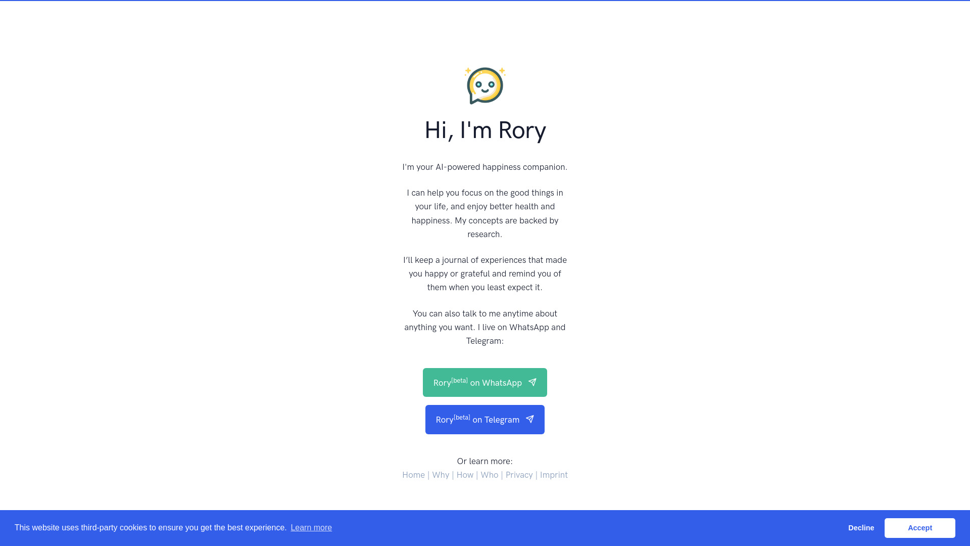 Rory AI [beta] - Compañero de diario de IA