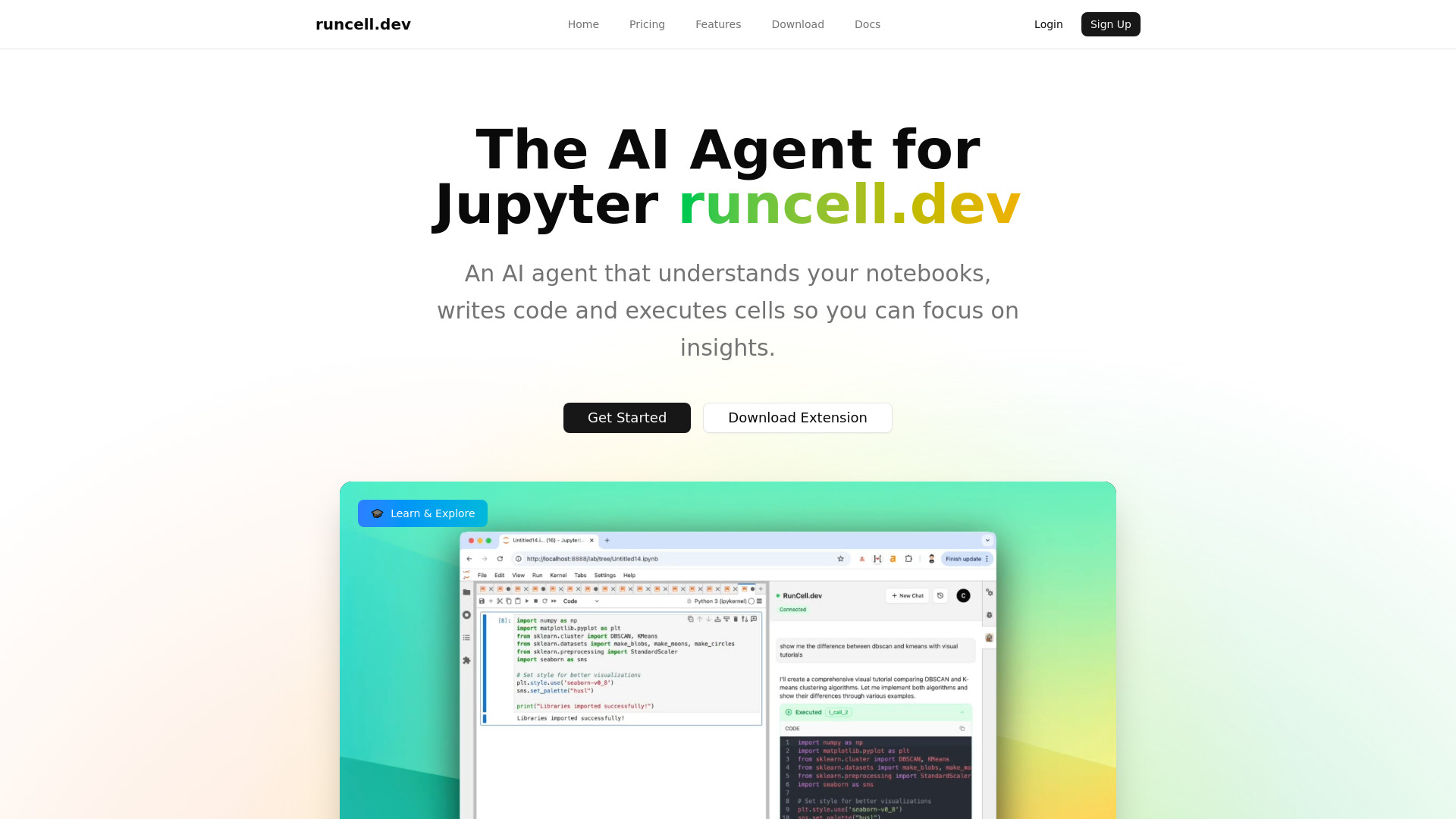 Runcell - Jupyter AI एजेंट