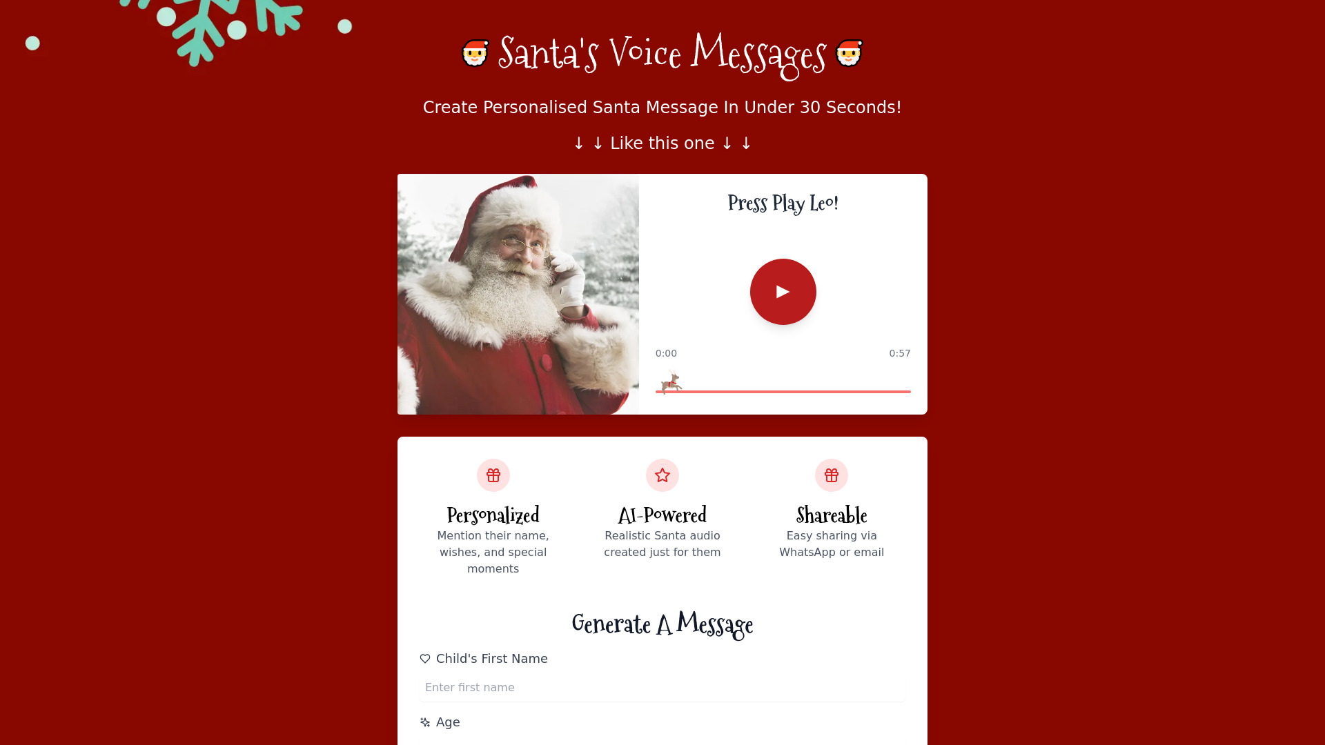 Santas Voice Message