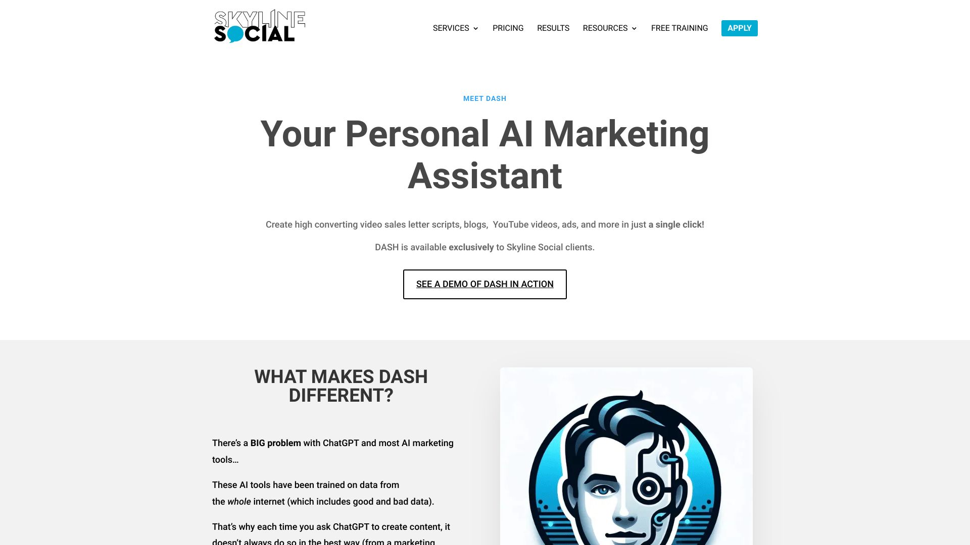 Assistant marketing IA de Skyline Social